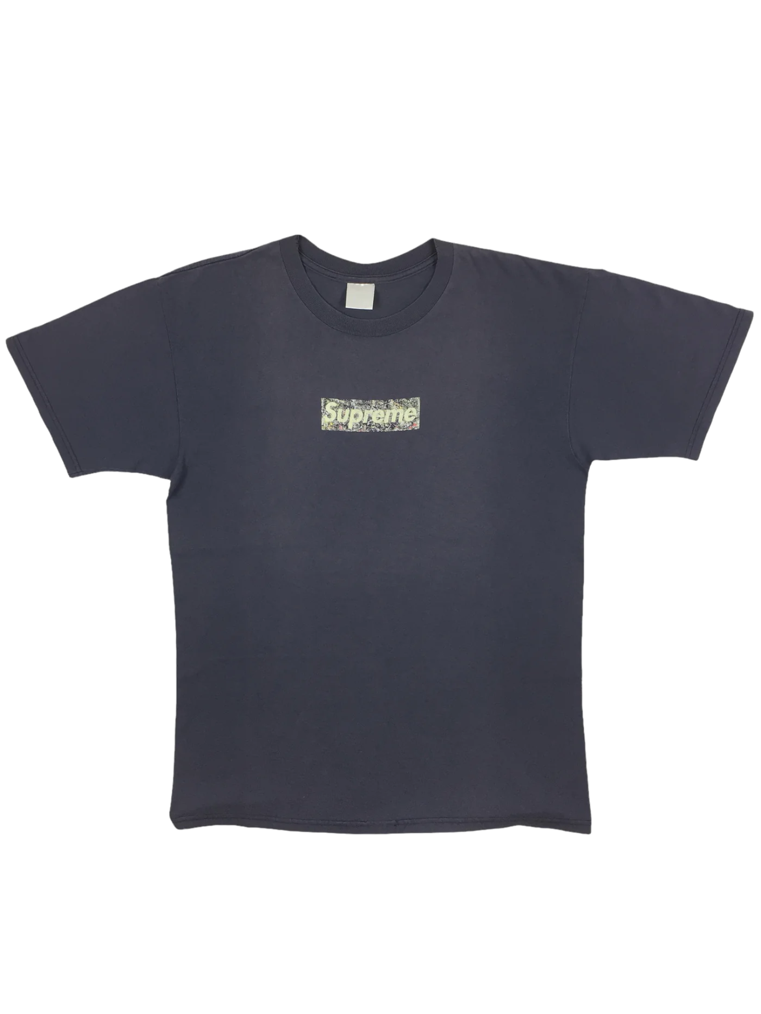 1999 Supreme Jackson Pollock Blue Box Logo Tee