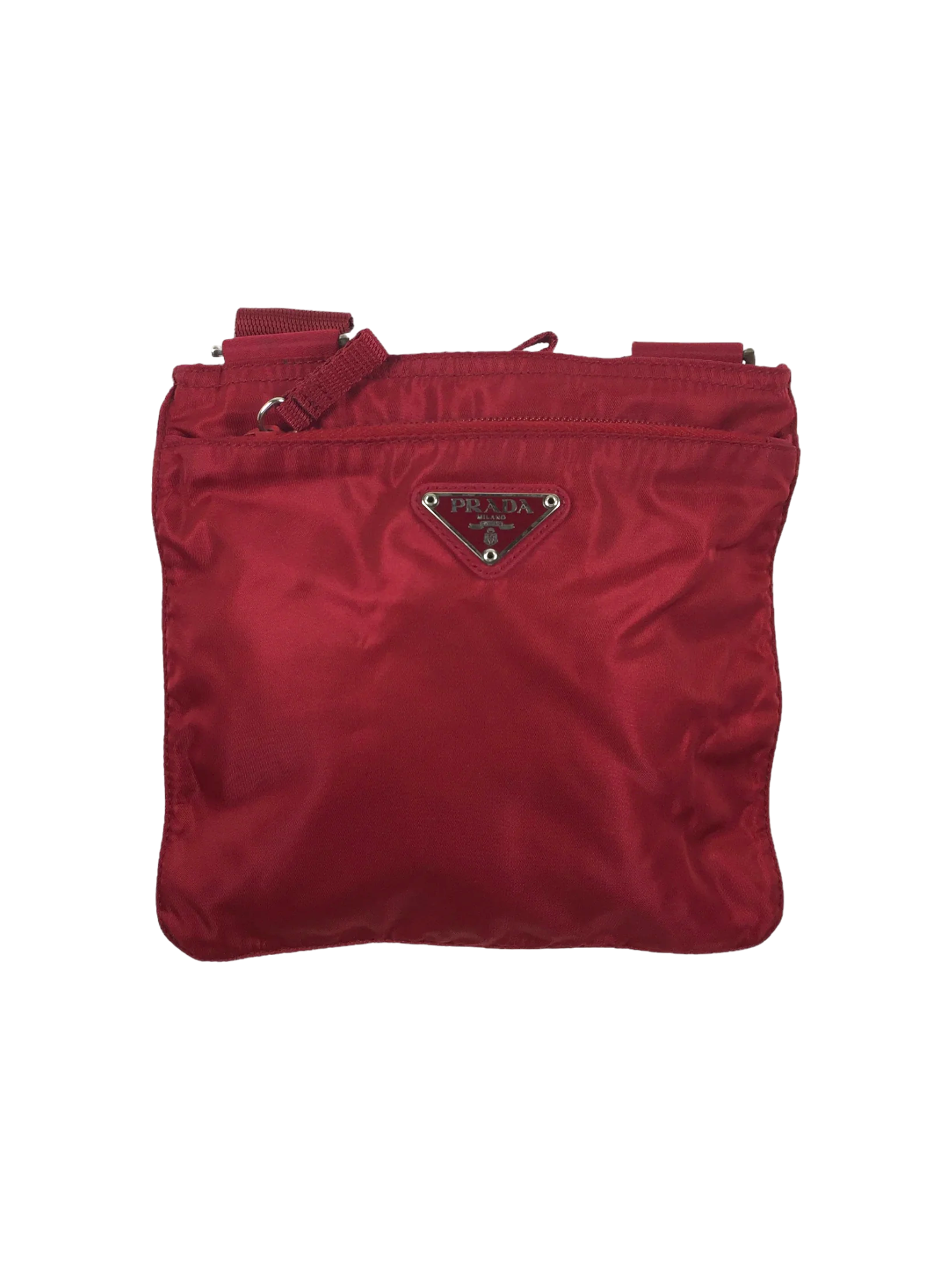 Prada Red Nylon Shoulder Bag