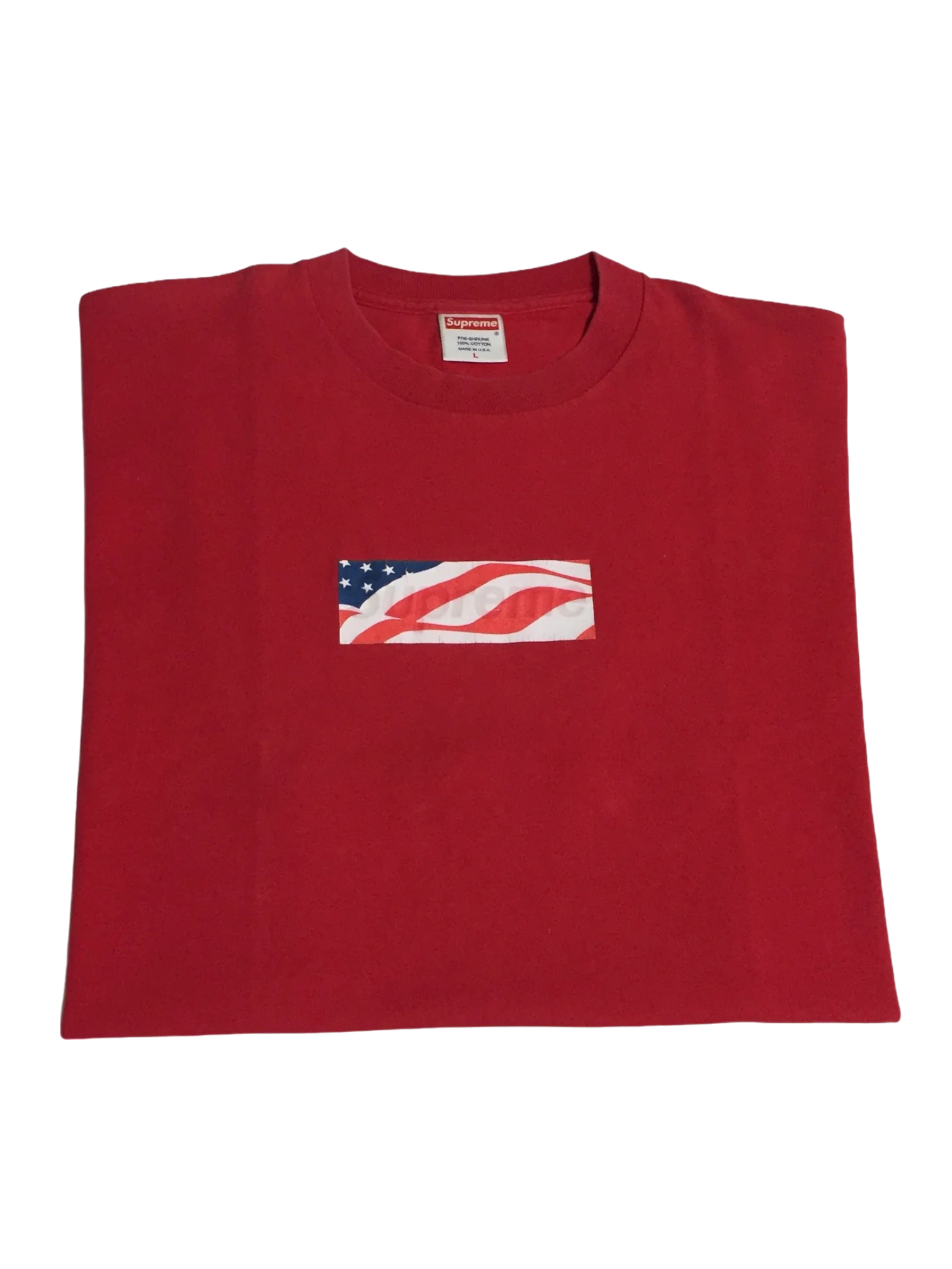 2002 Supreme 9/11 Red Box Logo Tee
