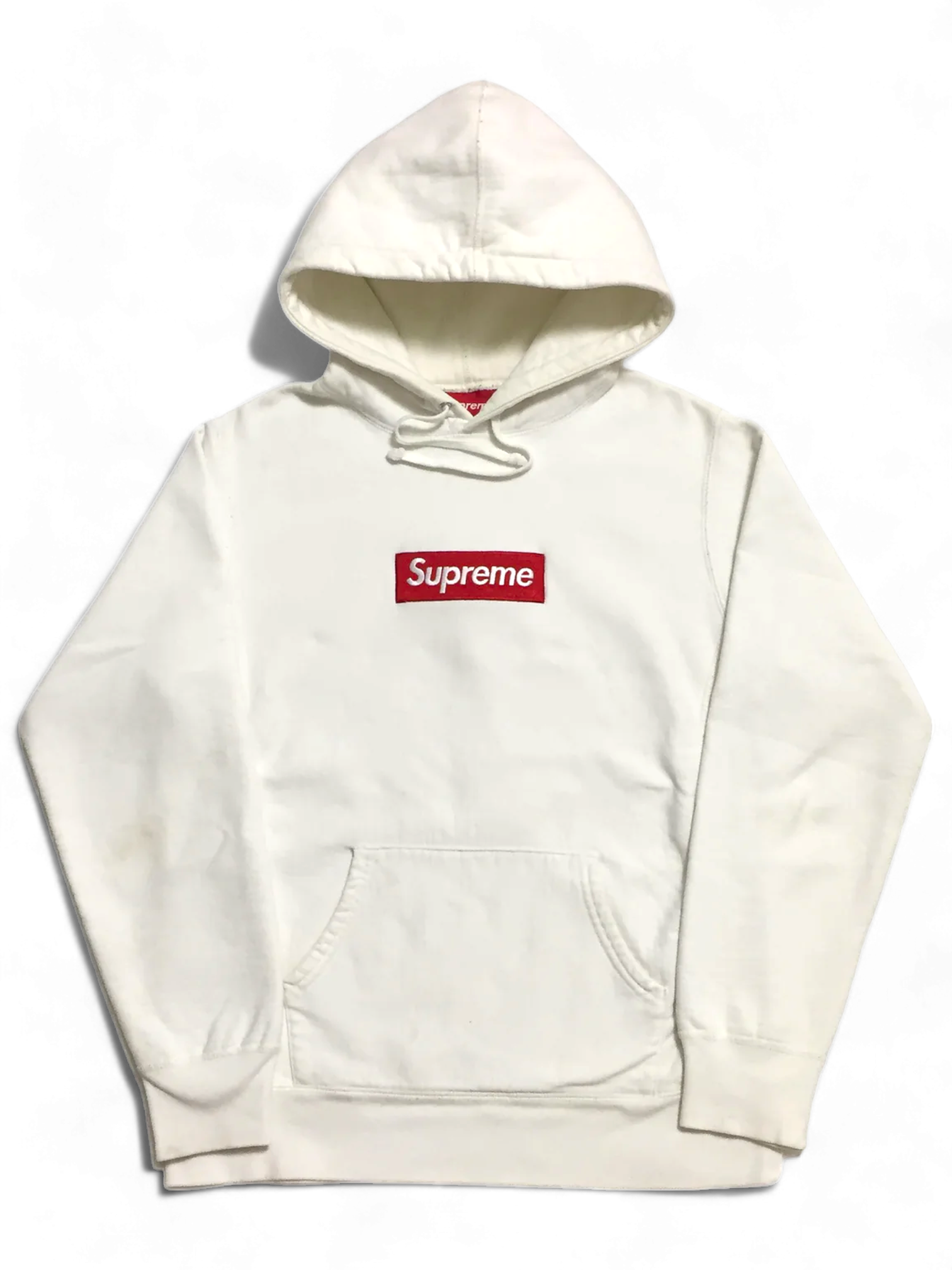 2016 Supreme White Box Logo Hoodie