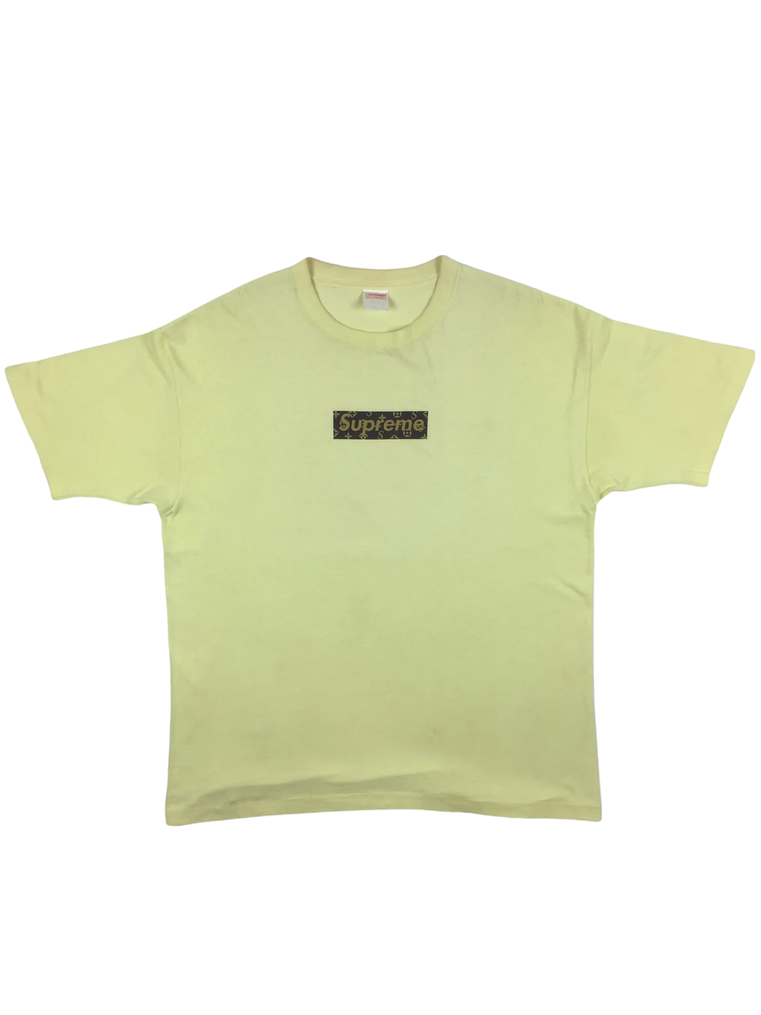 2000 Supreme LV Monogram Yellow Box Logo Tee