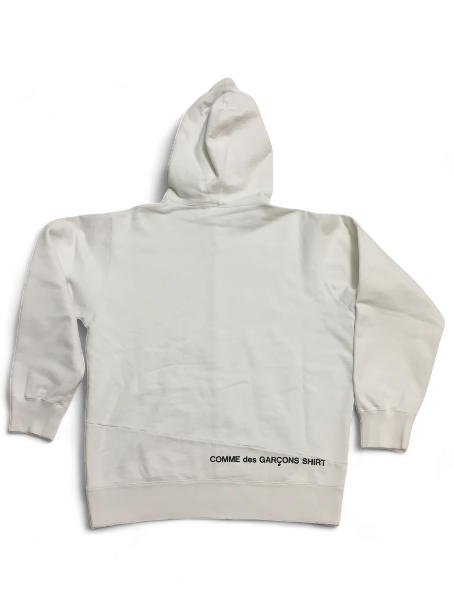 2018 Supreme x CDG White Split Box Logo Hoodie