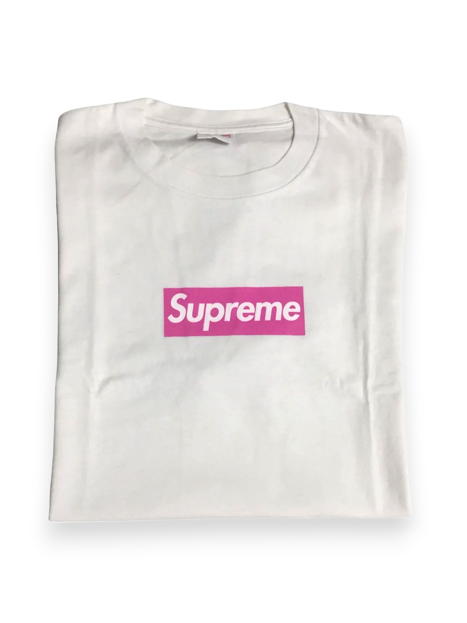 2005 Supreme Pink White Box Logo Tee