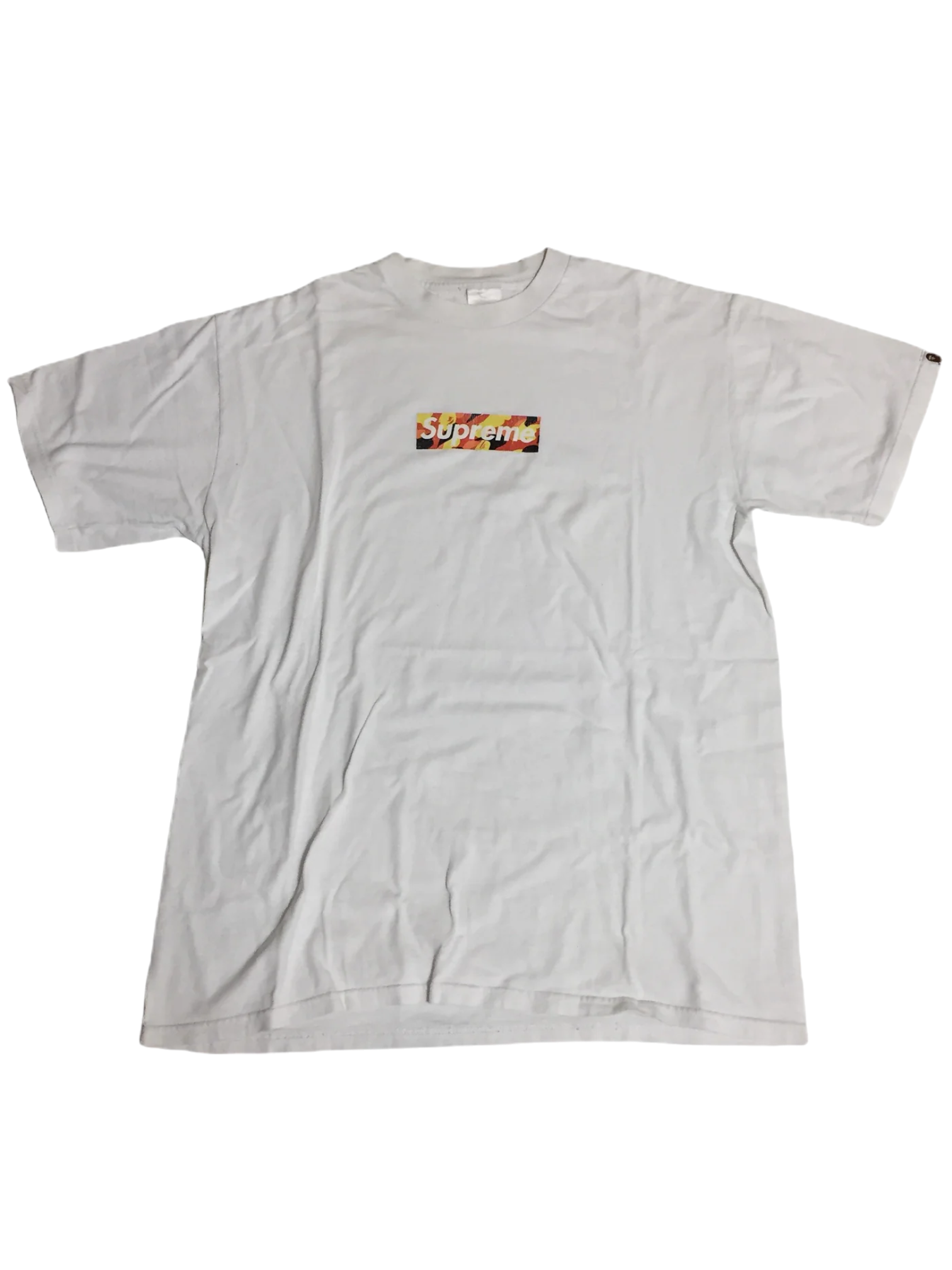 1998 Supreme BAPE Fire Camo Box Logo Tee