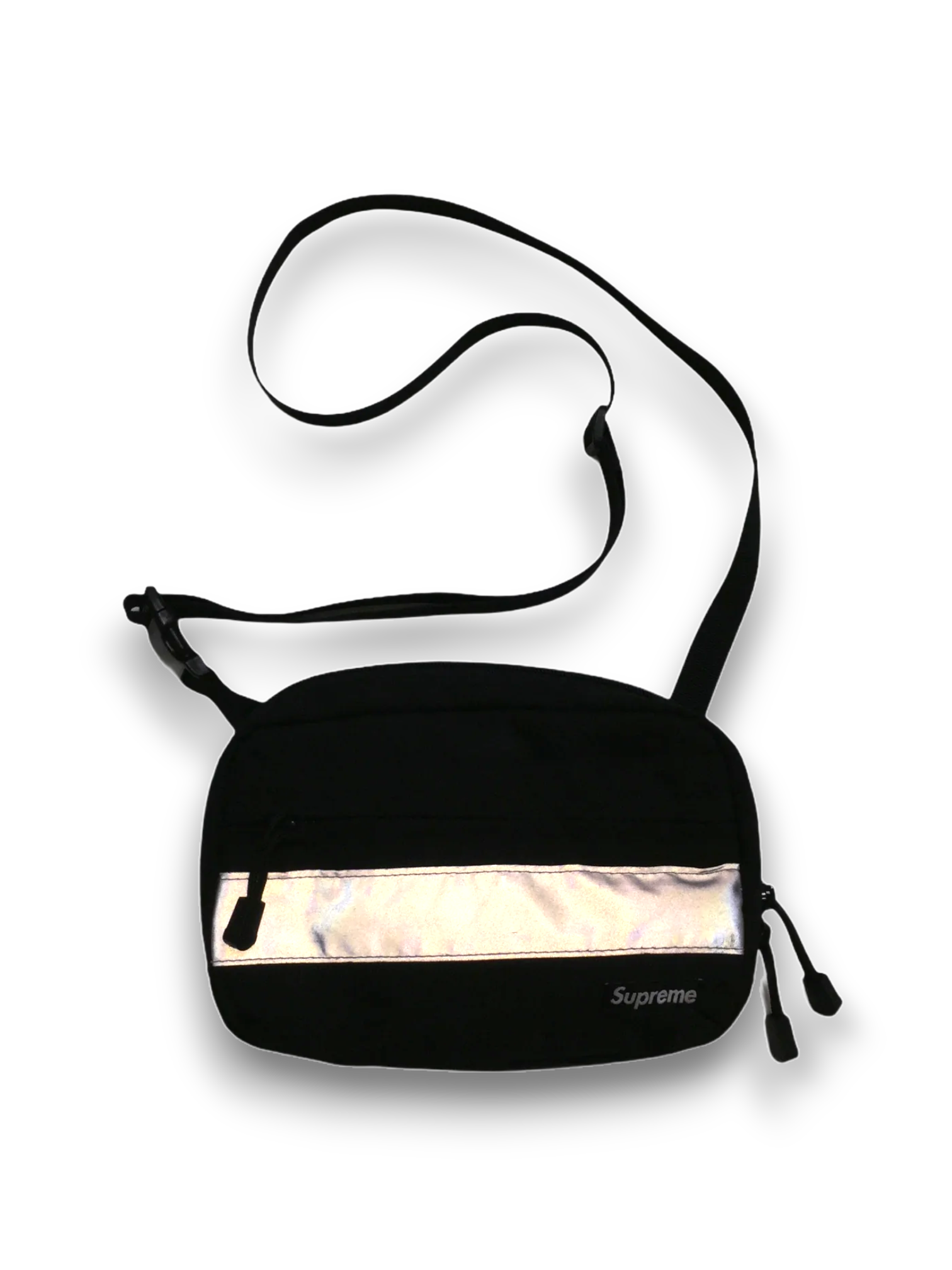 2014 Supreme Black Hi-Vis 3M Shoulder Bag