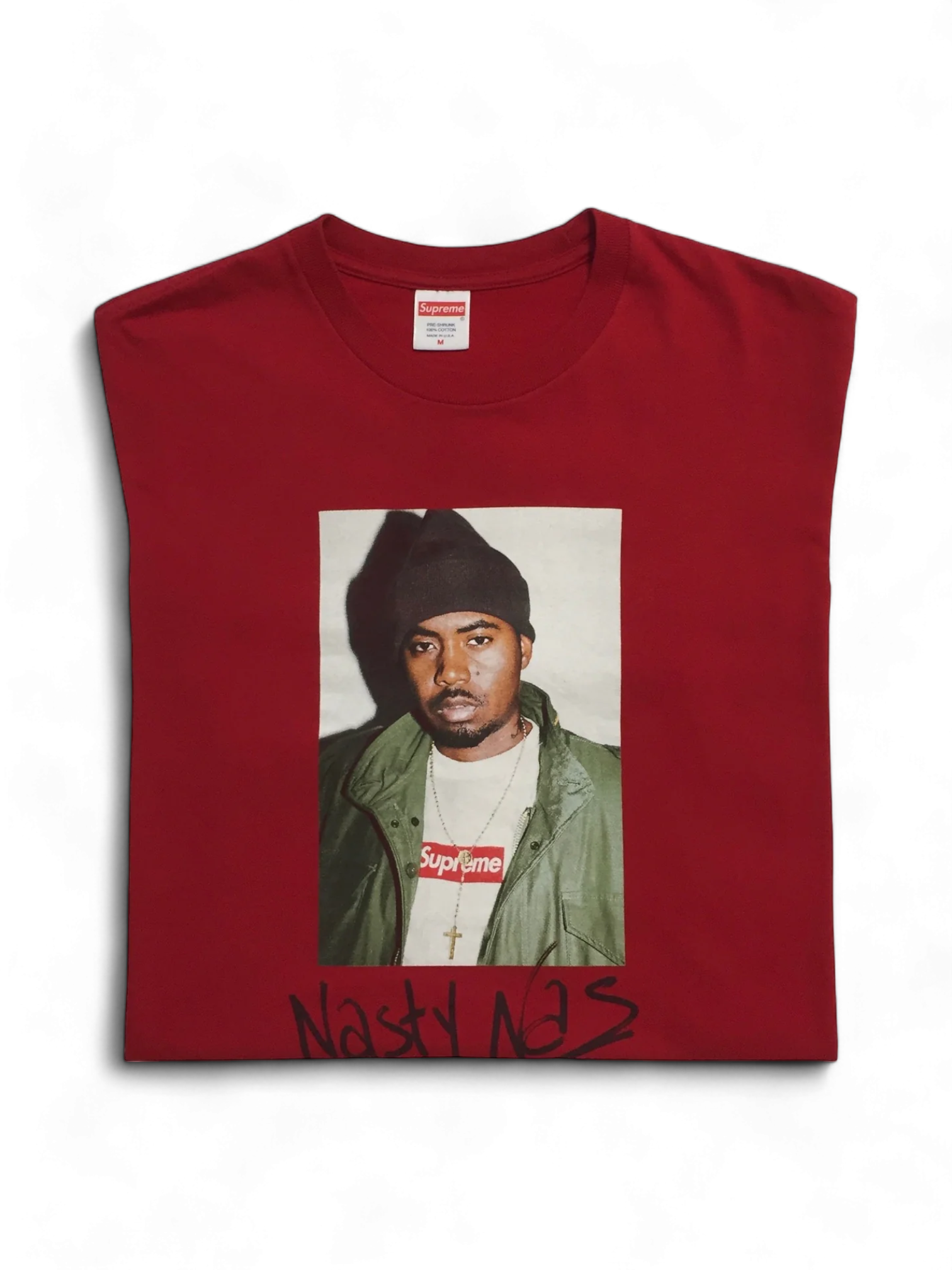 2017 Supreme Nas Red Photo Tee