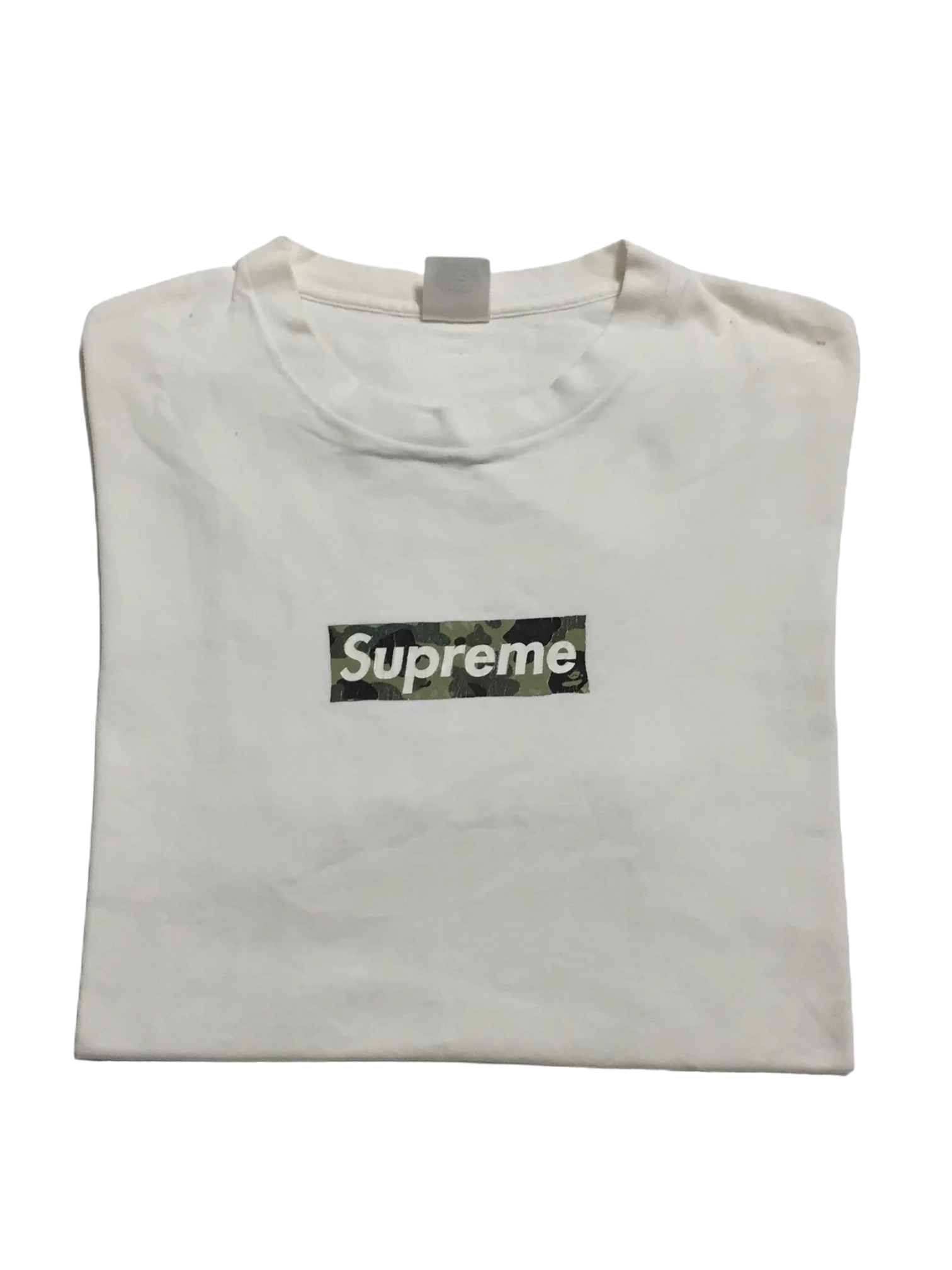 2002 Supreme x BAPE Camo Box Logo Tee