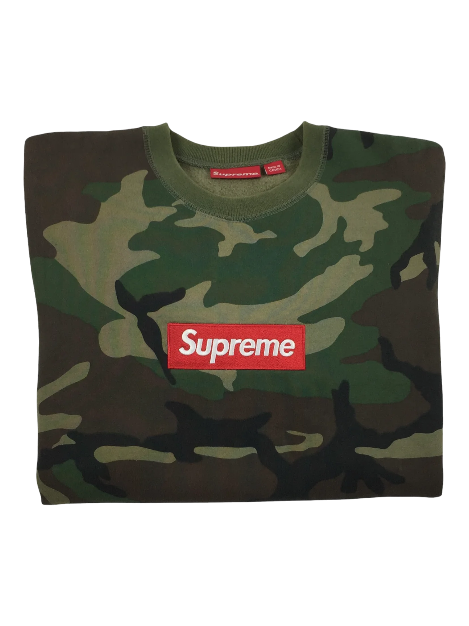 2015 Supreme Woodland Camo Box Logo Crewneck