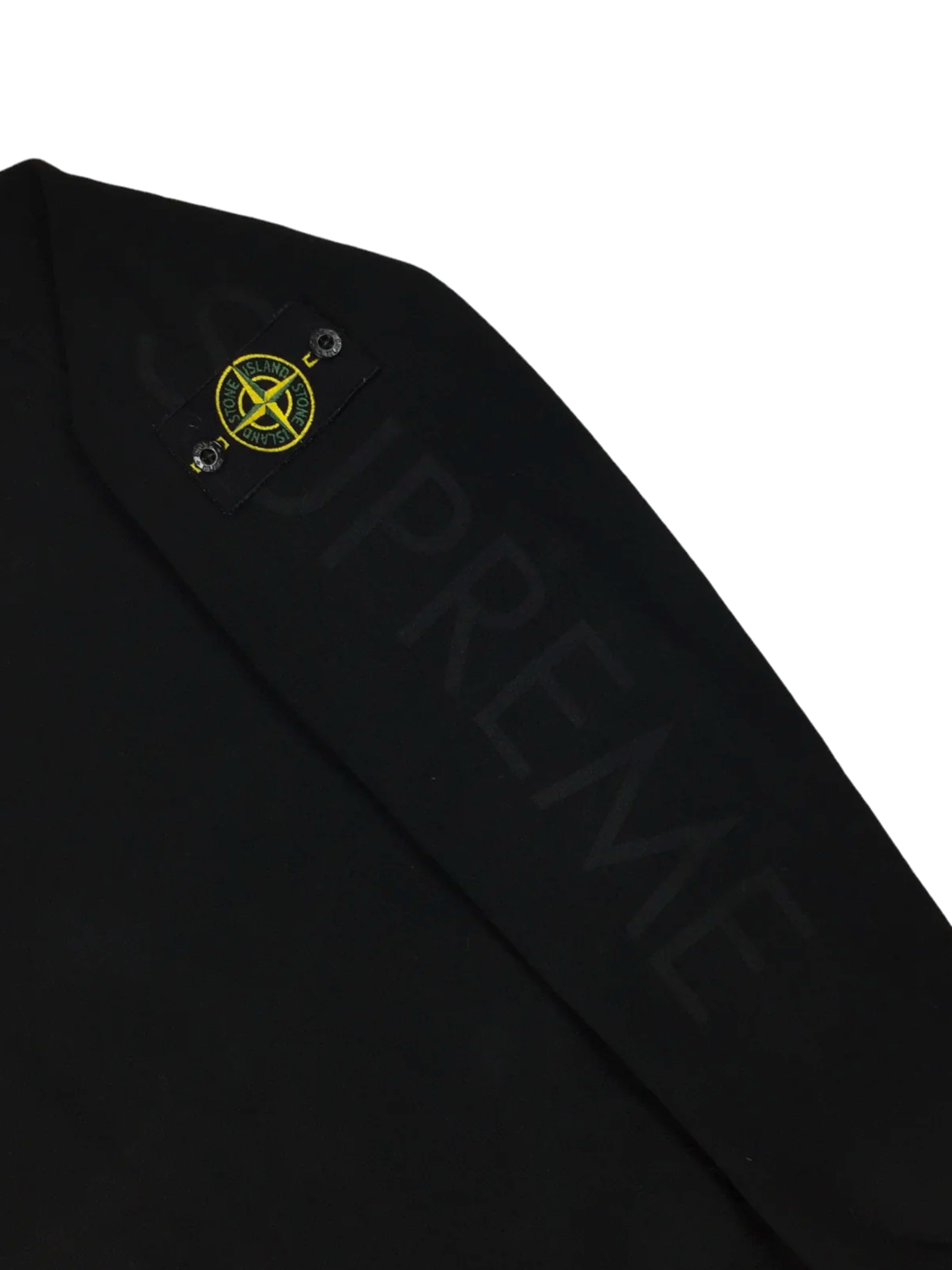 2014 Supreme x Stone Island Black Crewneck