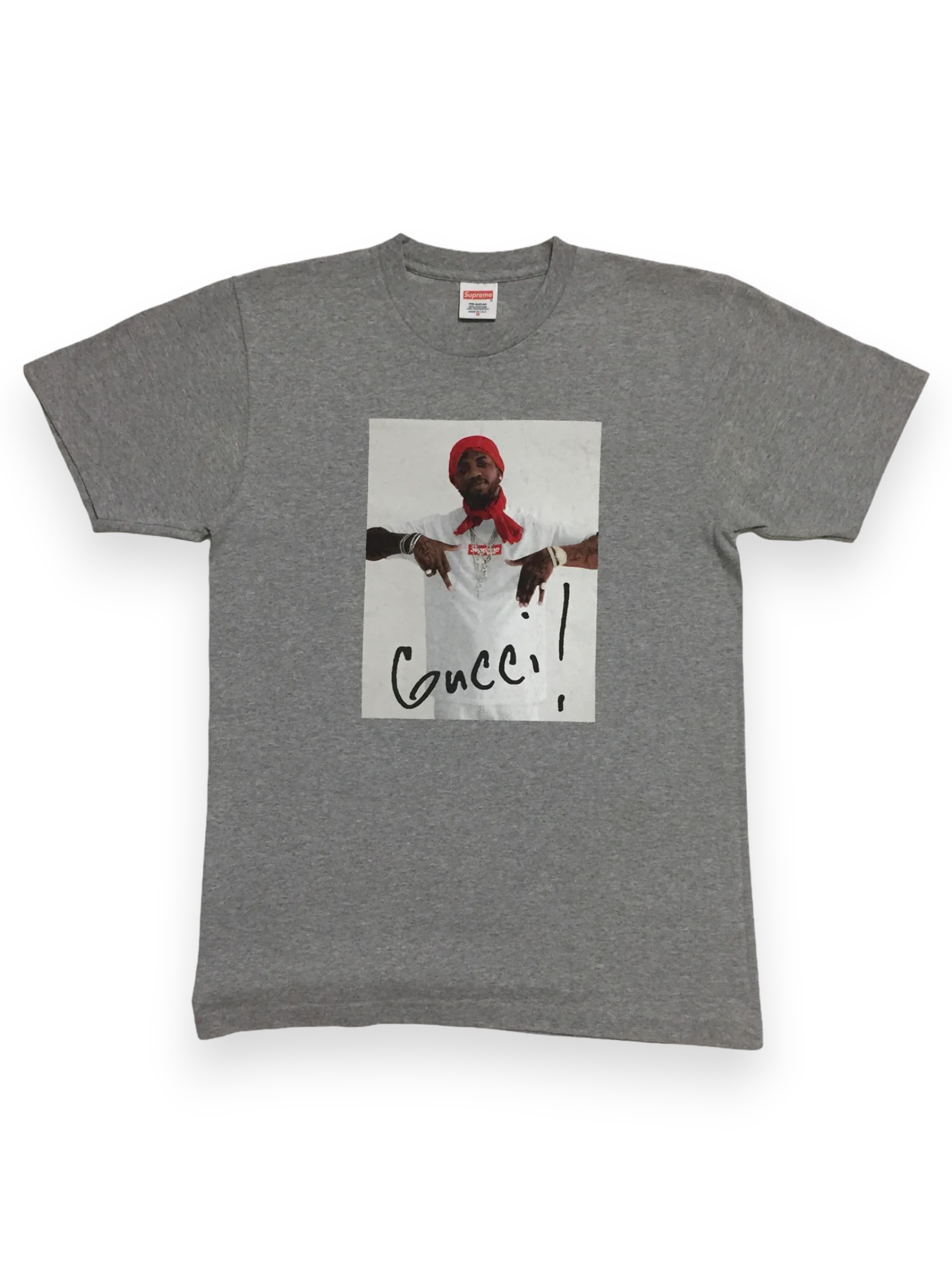 2016 Supreme Gucci Mane Grey Photo Tee