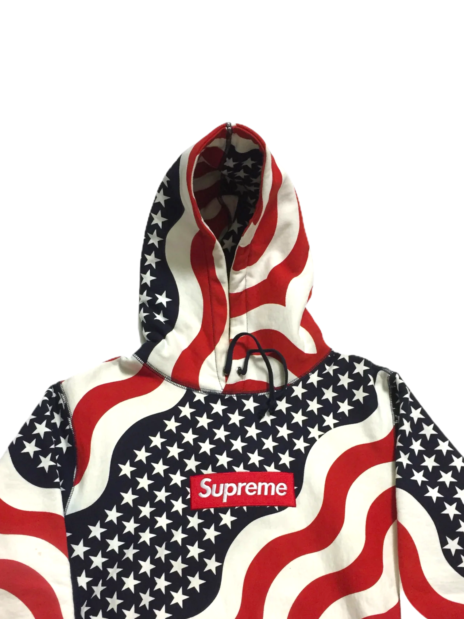 2014 Supreme USA Flag Box Logo Hoodie