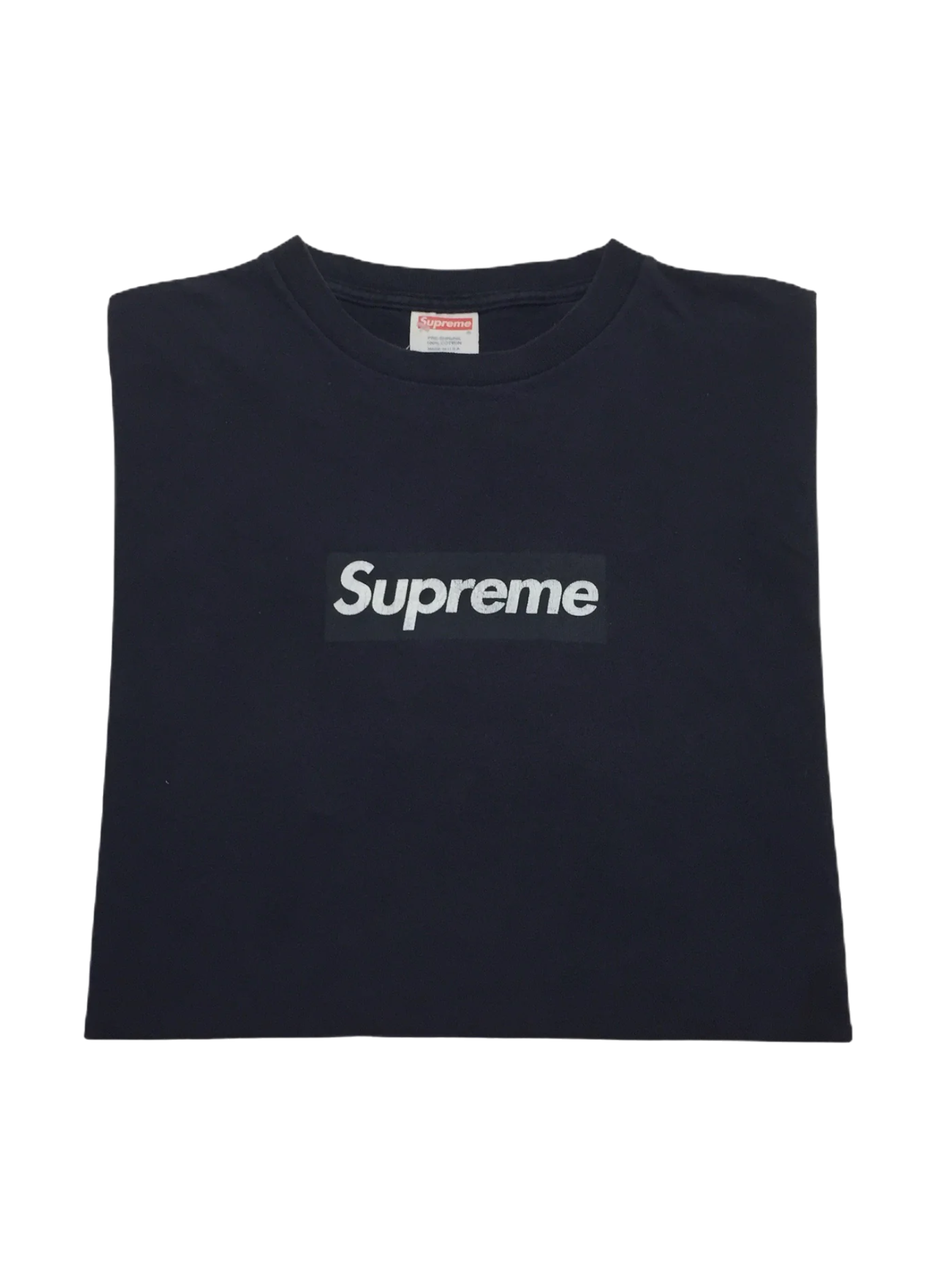 2003 Supreme Navy Tonal Box Logo Tee