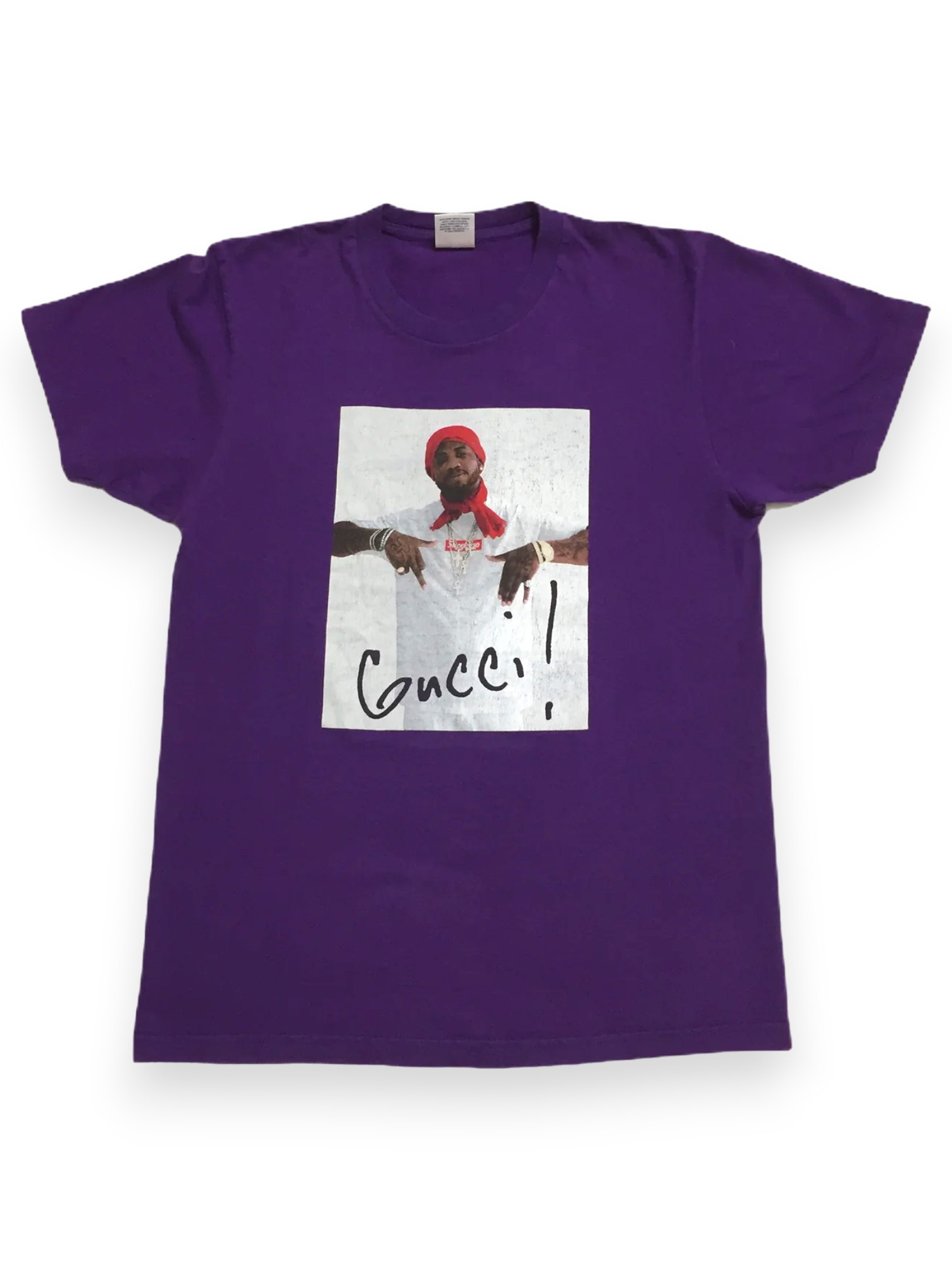2016 Supreme Gucci Mane Purple Photo Tee