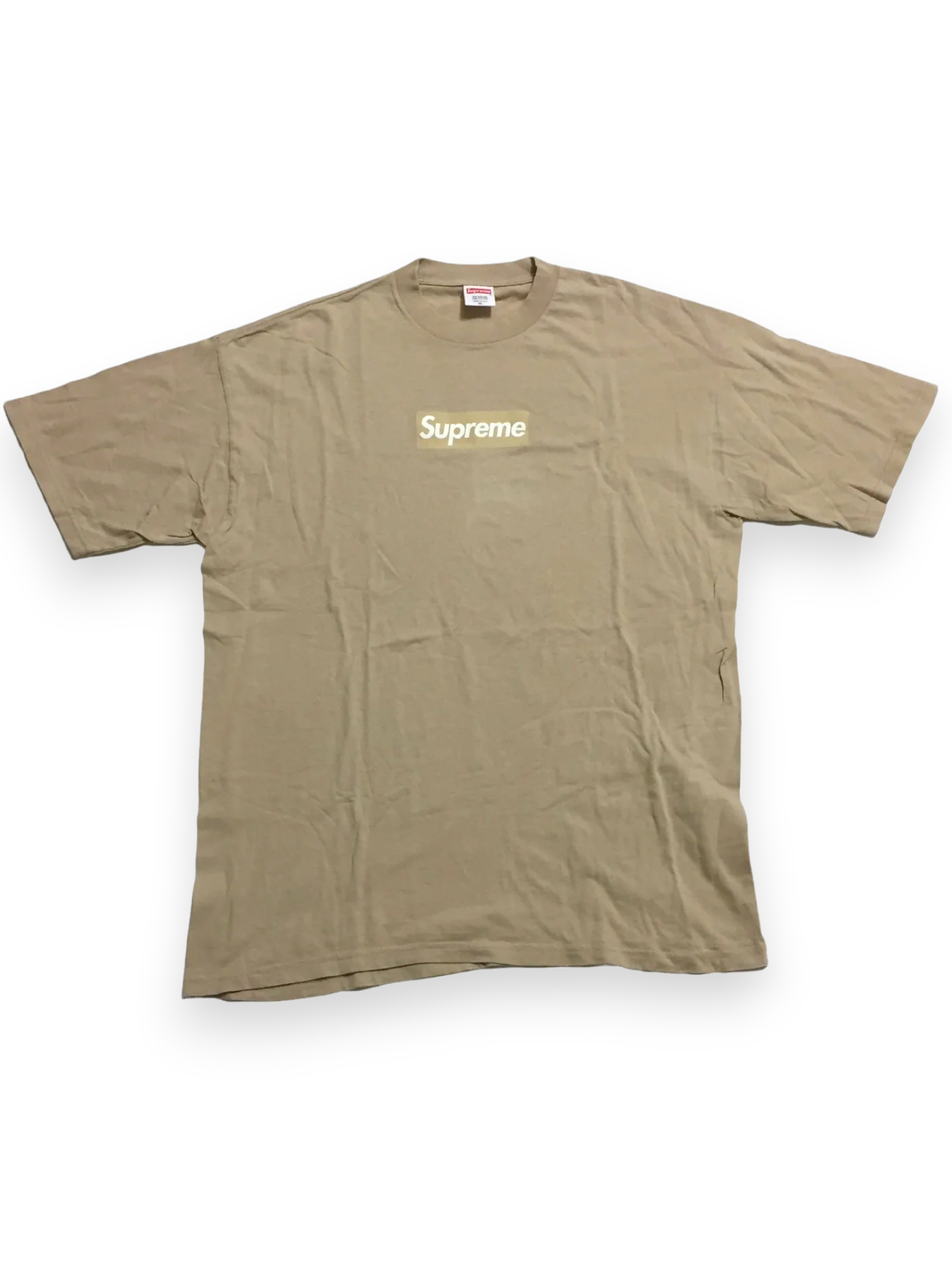 2003 Supreme Tan Tonal Box Logo Tee
