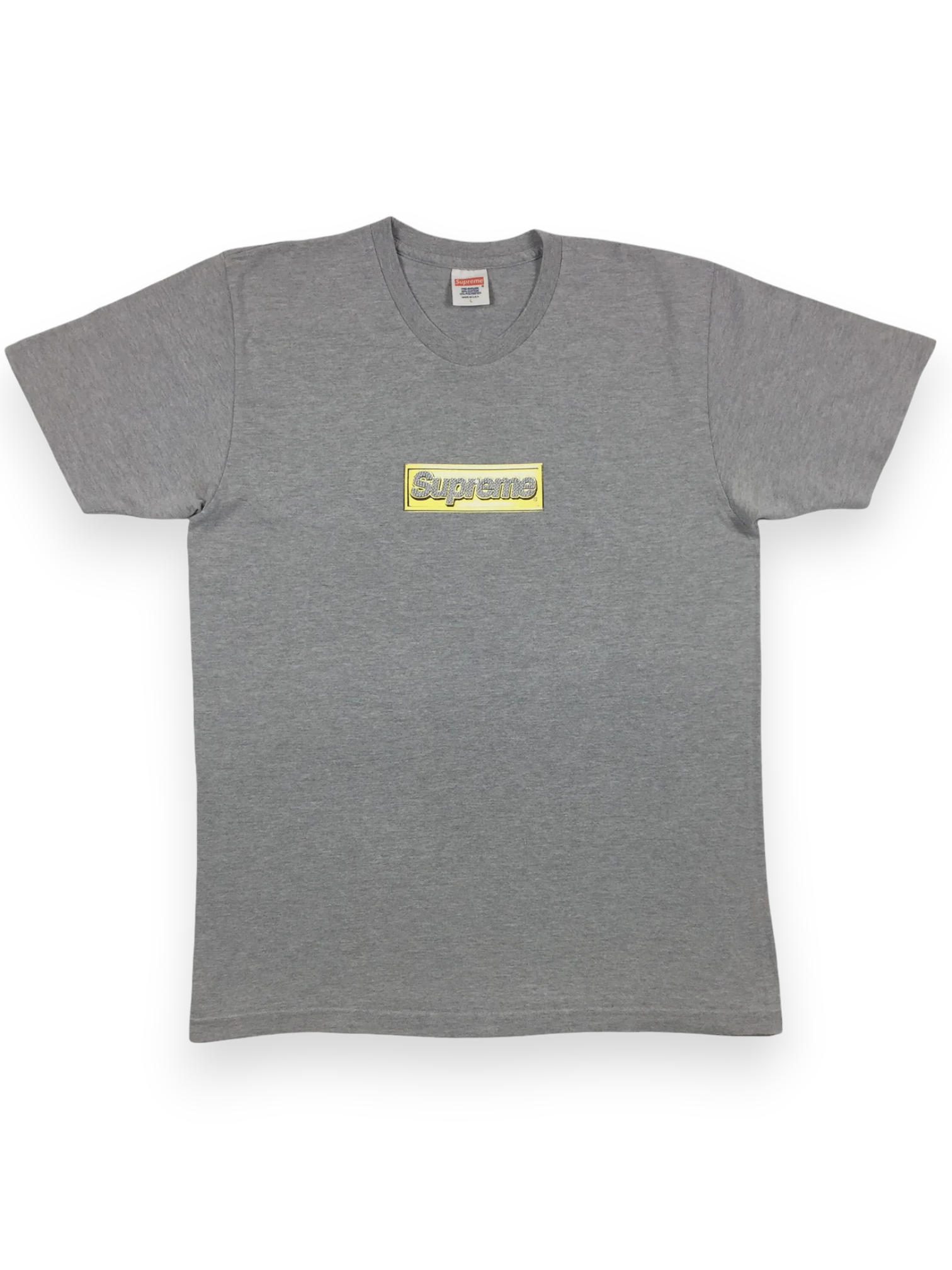 2013 Supreme Grey Bling Box Logo Tee