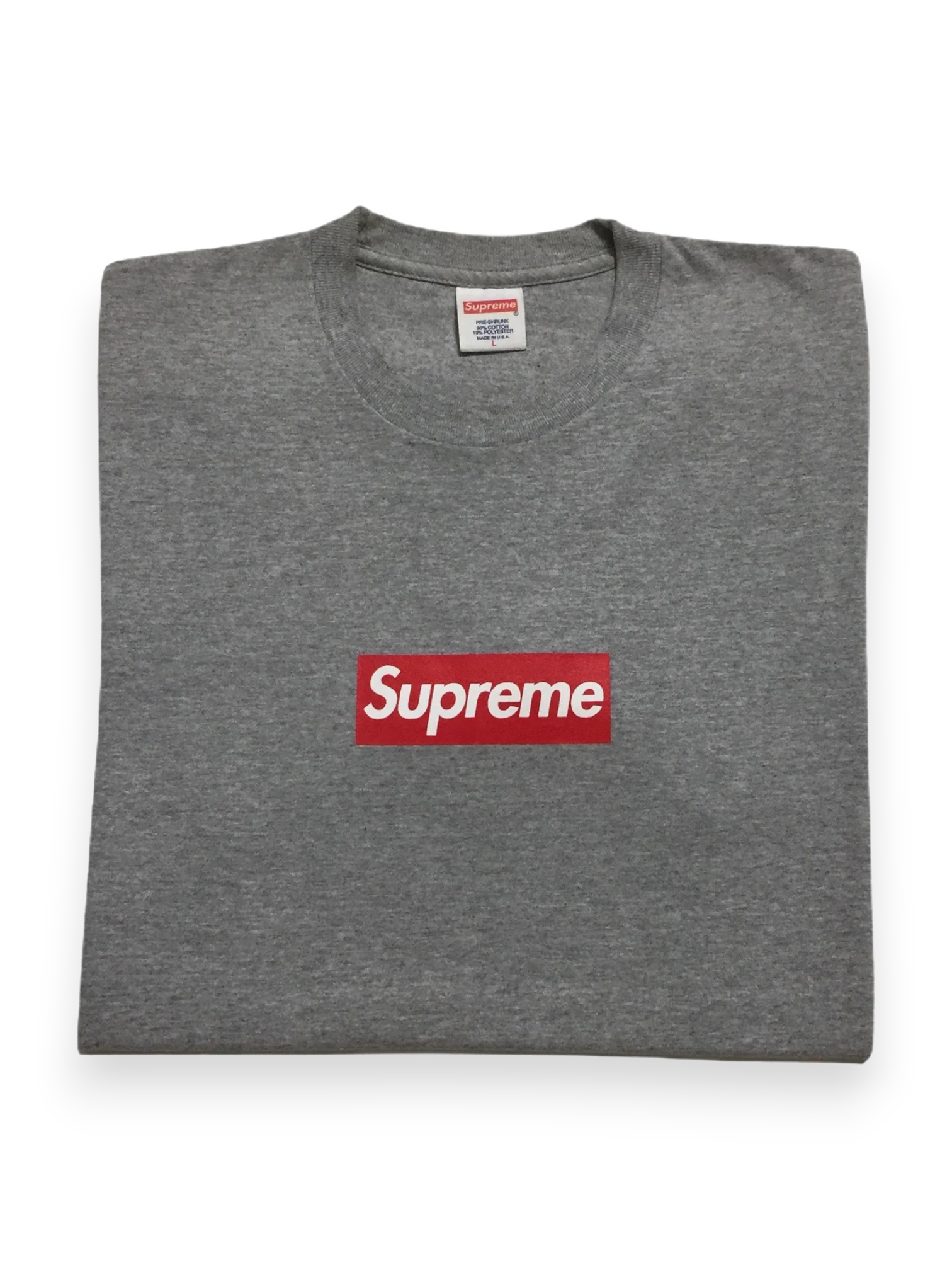 2014 Supreme 20th Anniversary Grey Box Logo Tee