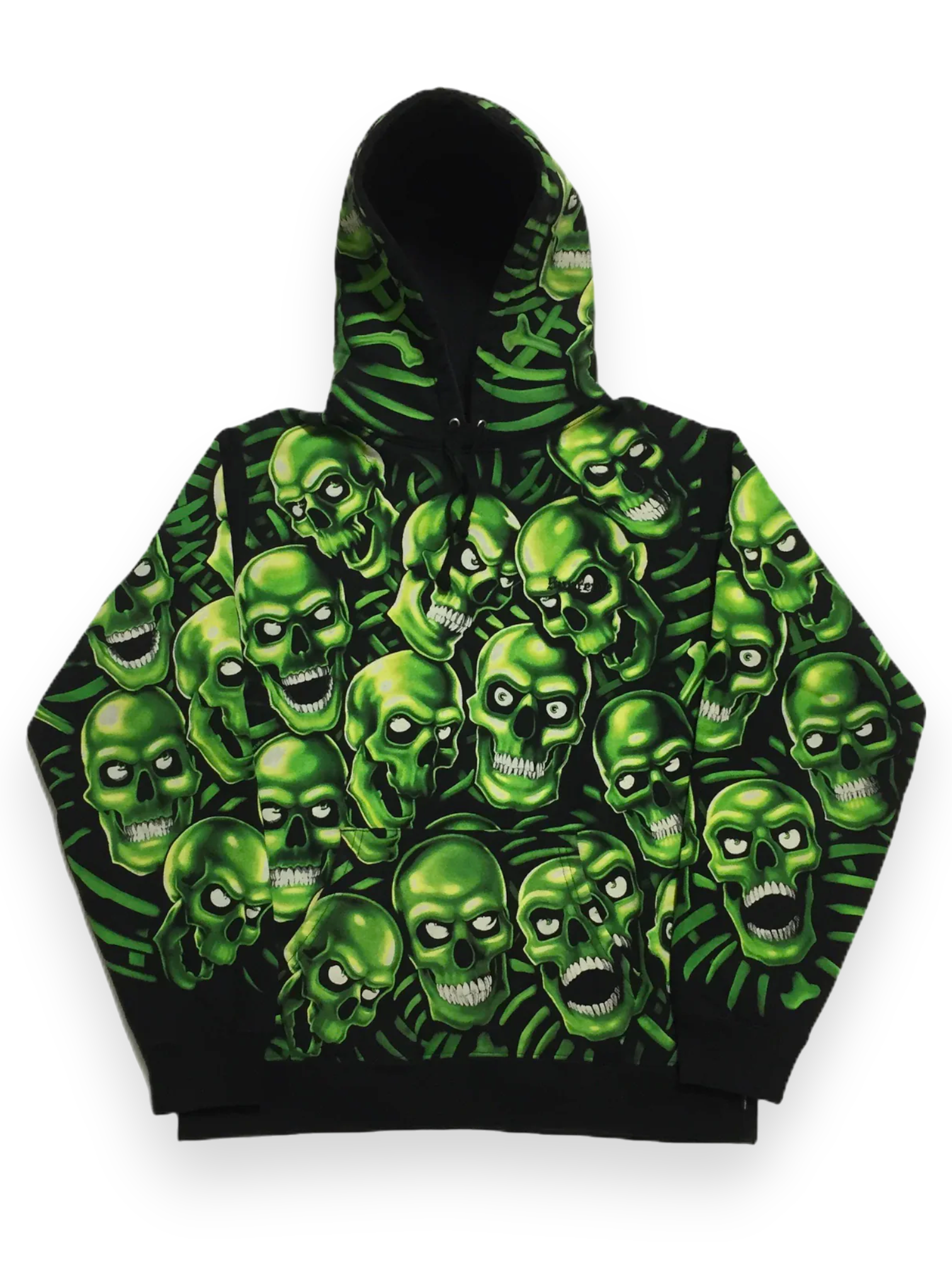 2018 Supreme Green Skull Pile Hoodie