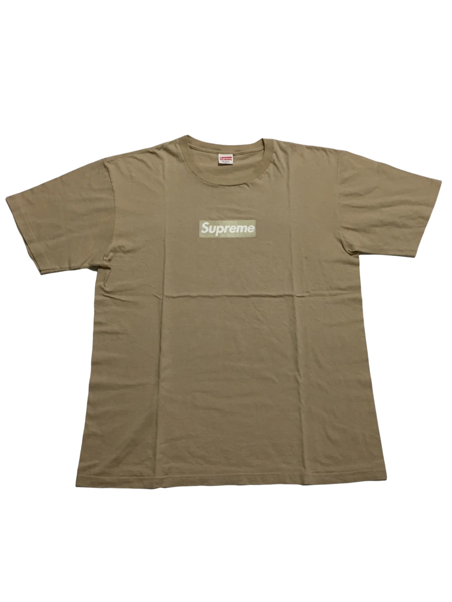 1999 Supreme Tan Box Logo Tee