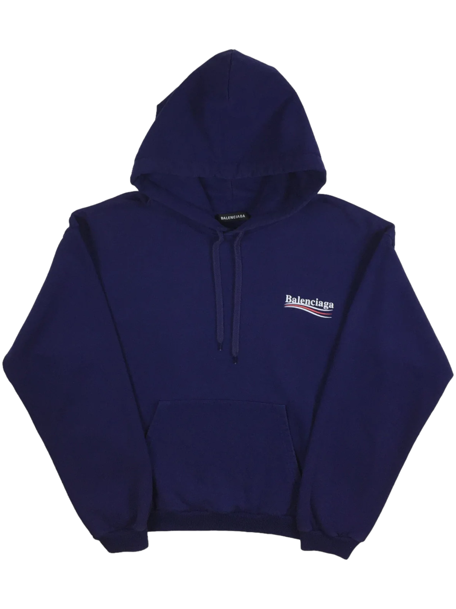 Balenciaga Navy Political Campaign Hoodie