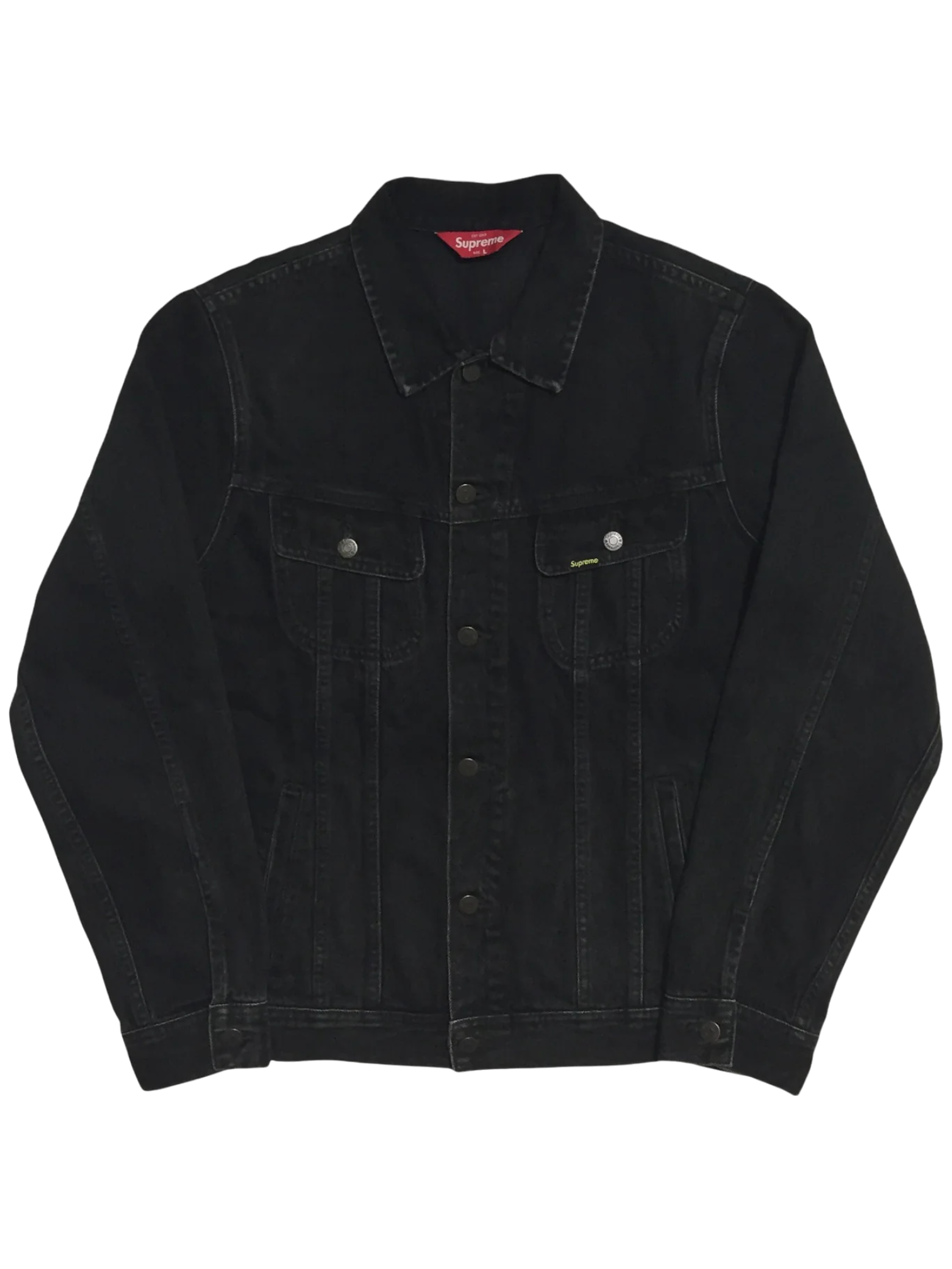 2014 Supreme x Playboy Black Denim Jacket