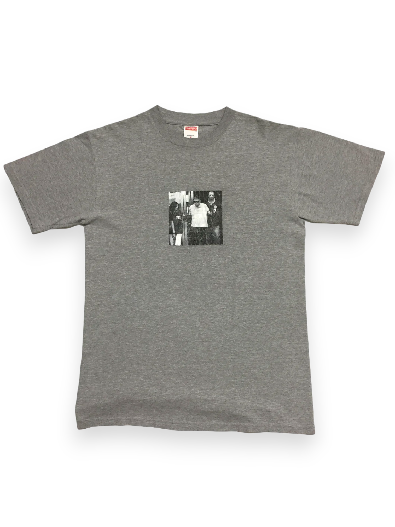2005 Supreme Illegal Business Controls America Grey Tee