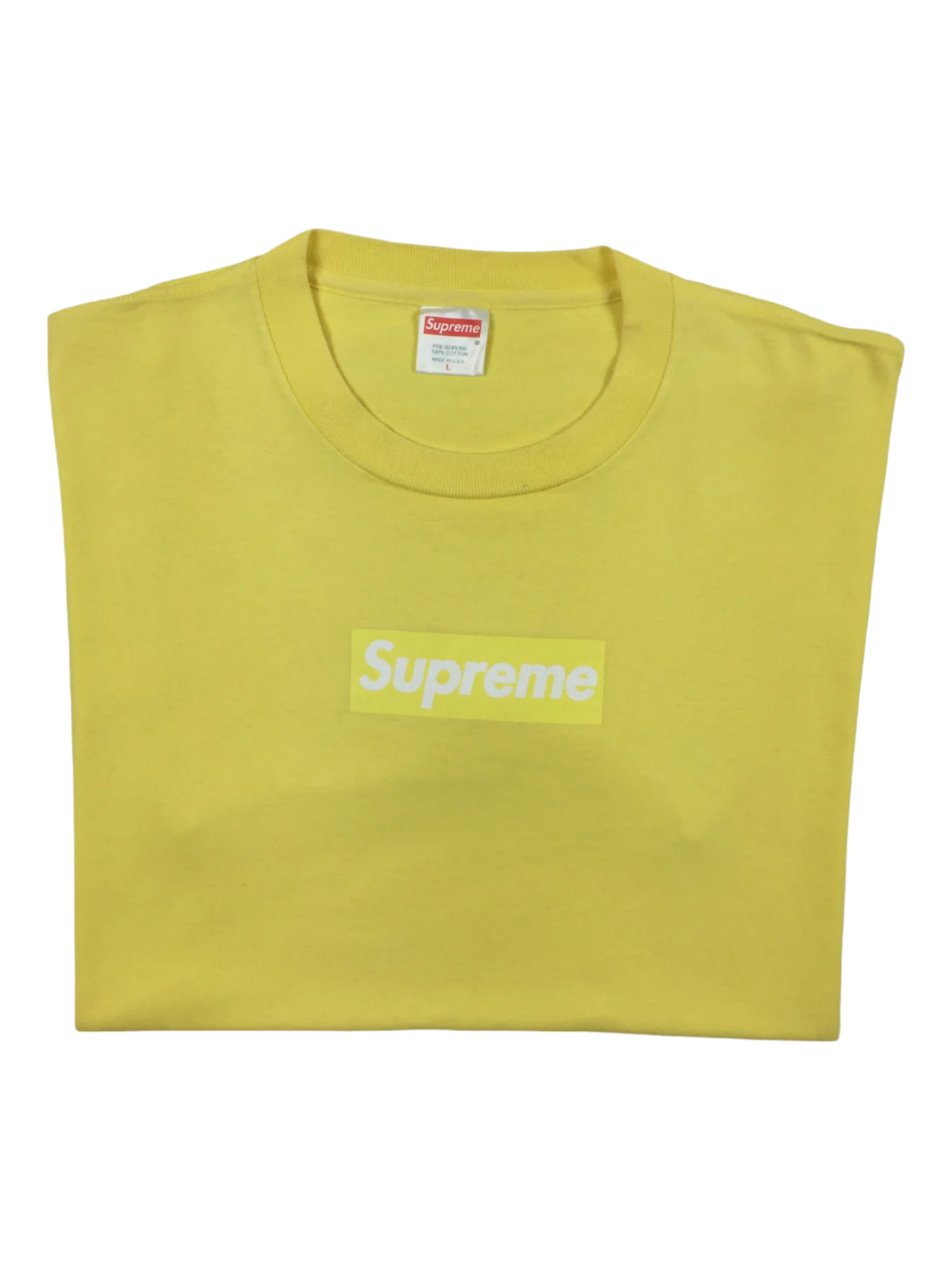 1999 Supreme Yellow Tonal Box Logo Tee