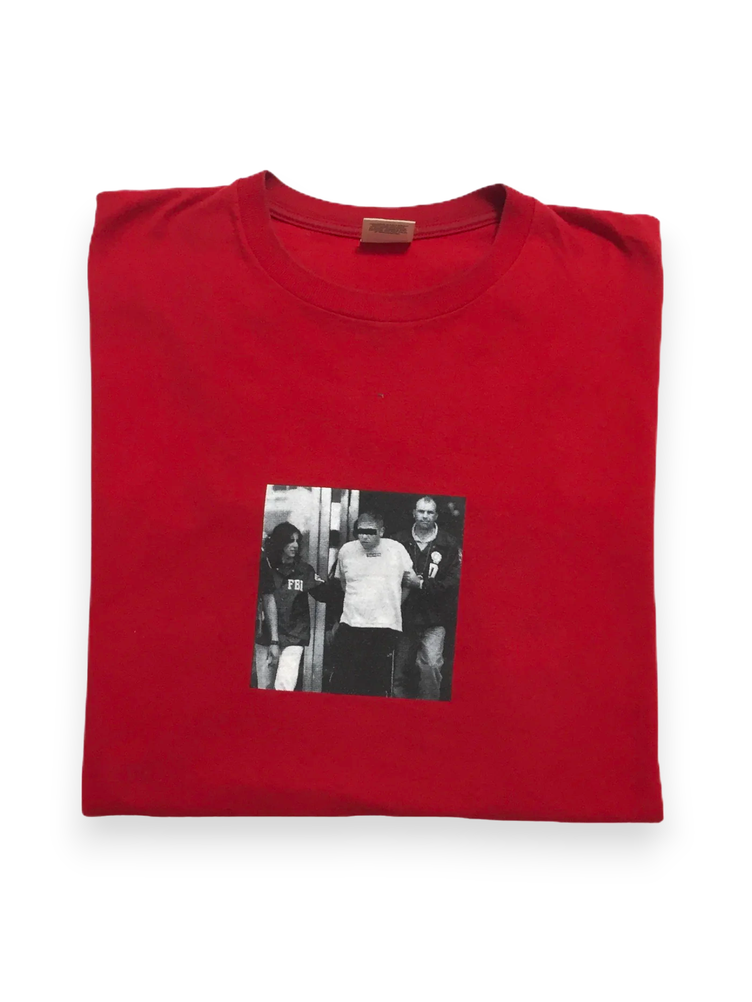 2005 Supreme Illegal Business Controls America Red Tee