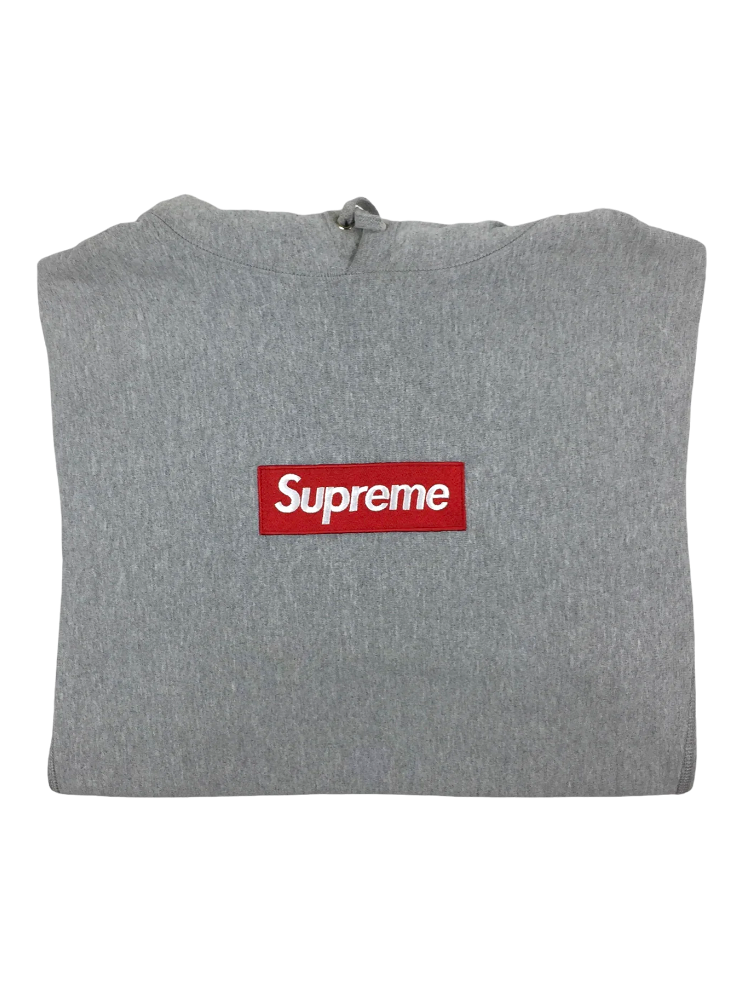 2016 Supreme Grey Box Logo Hoodie