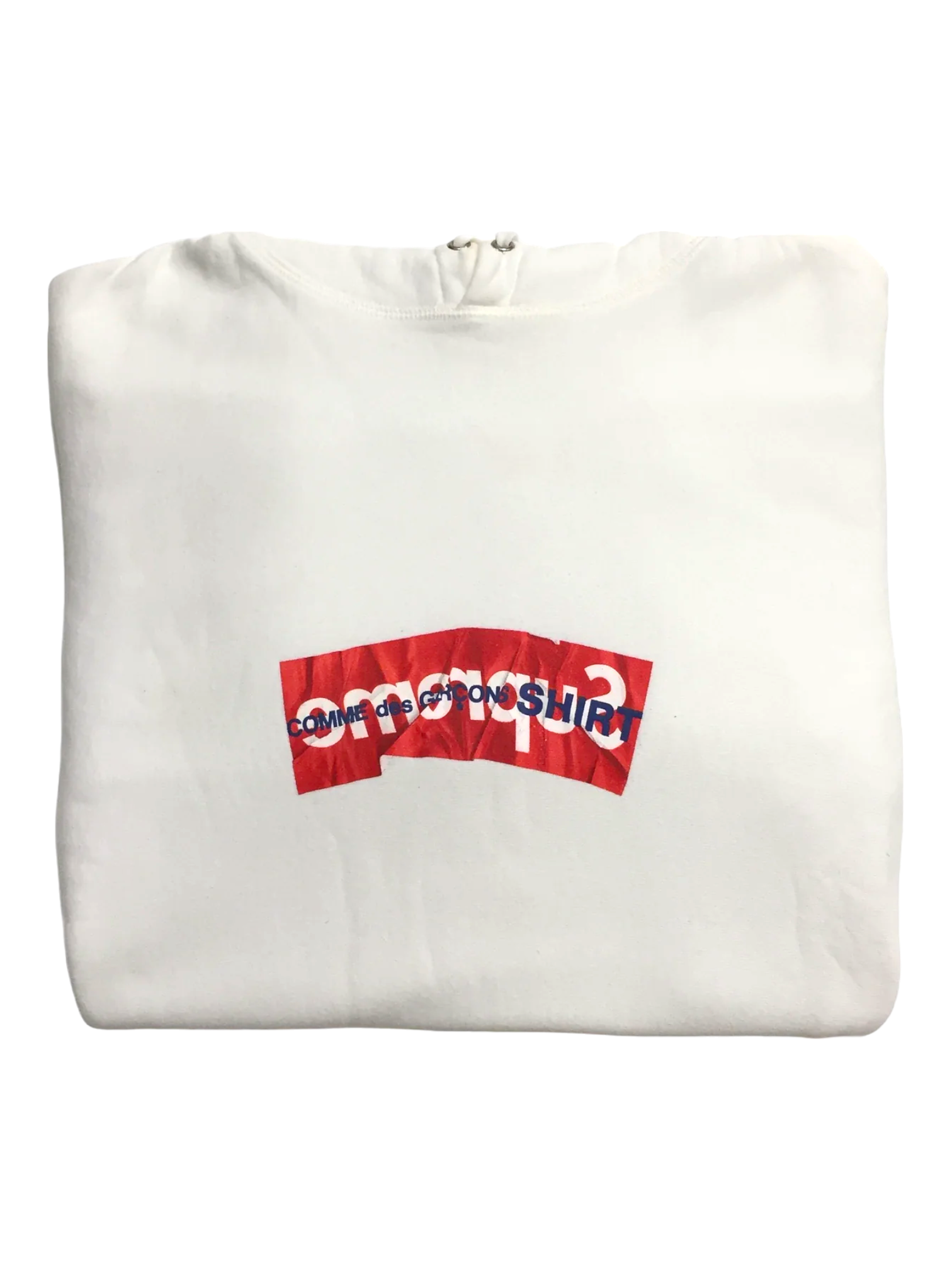 2017 Supreme x CDG White Box Logo Hoodie