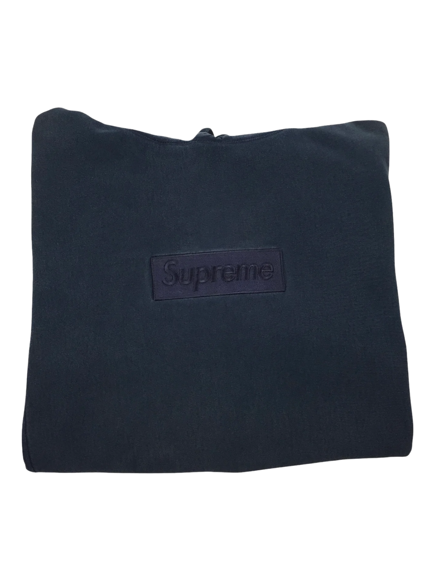 2014 Supreme Navy Tonal Box Logo Hoodie