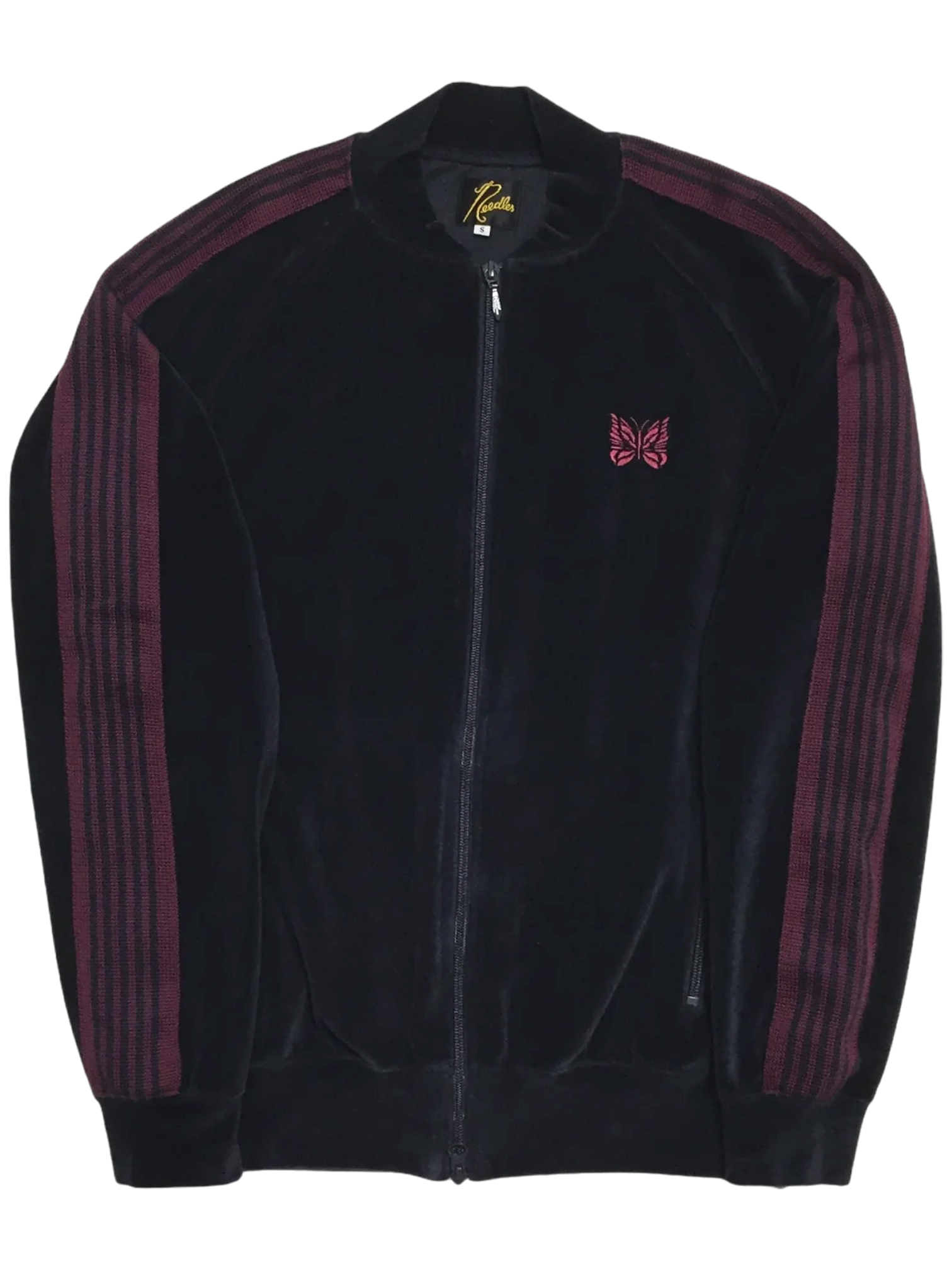 Needles Velour Navy Burgundy Track Top