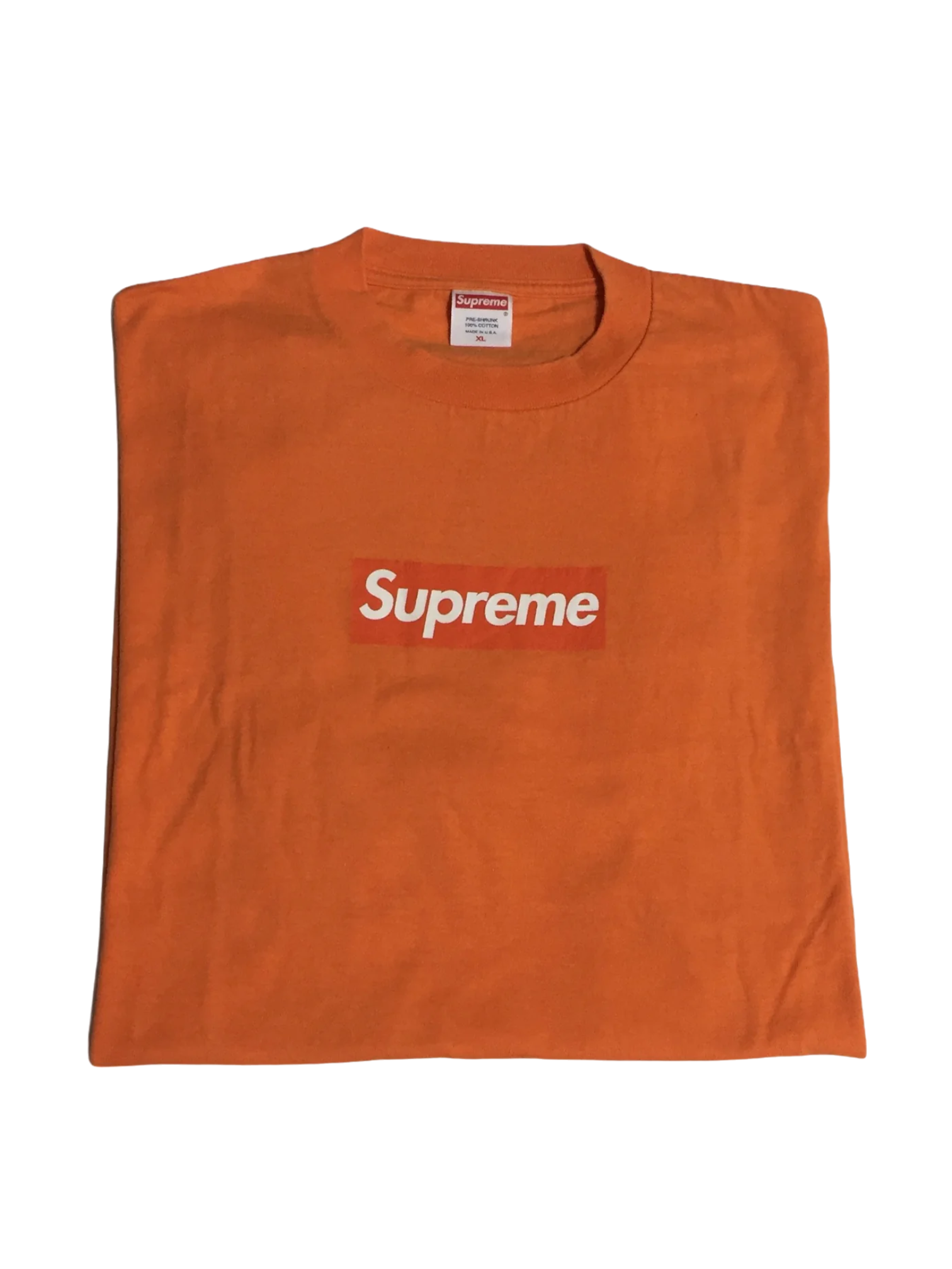 2003 Supreme Orange Tonal Box Logo Tee