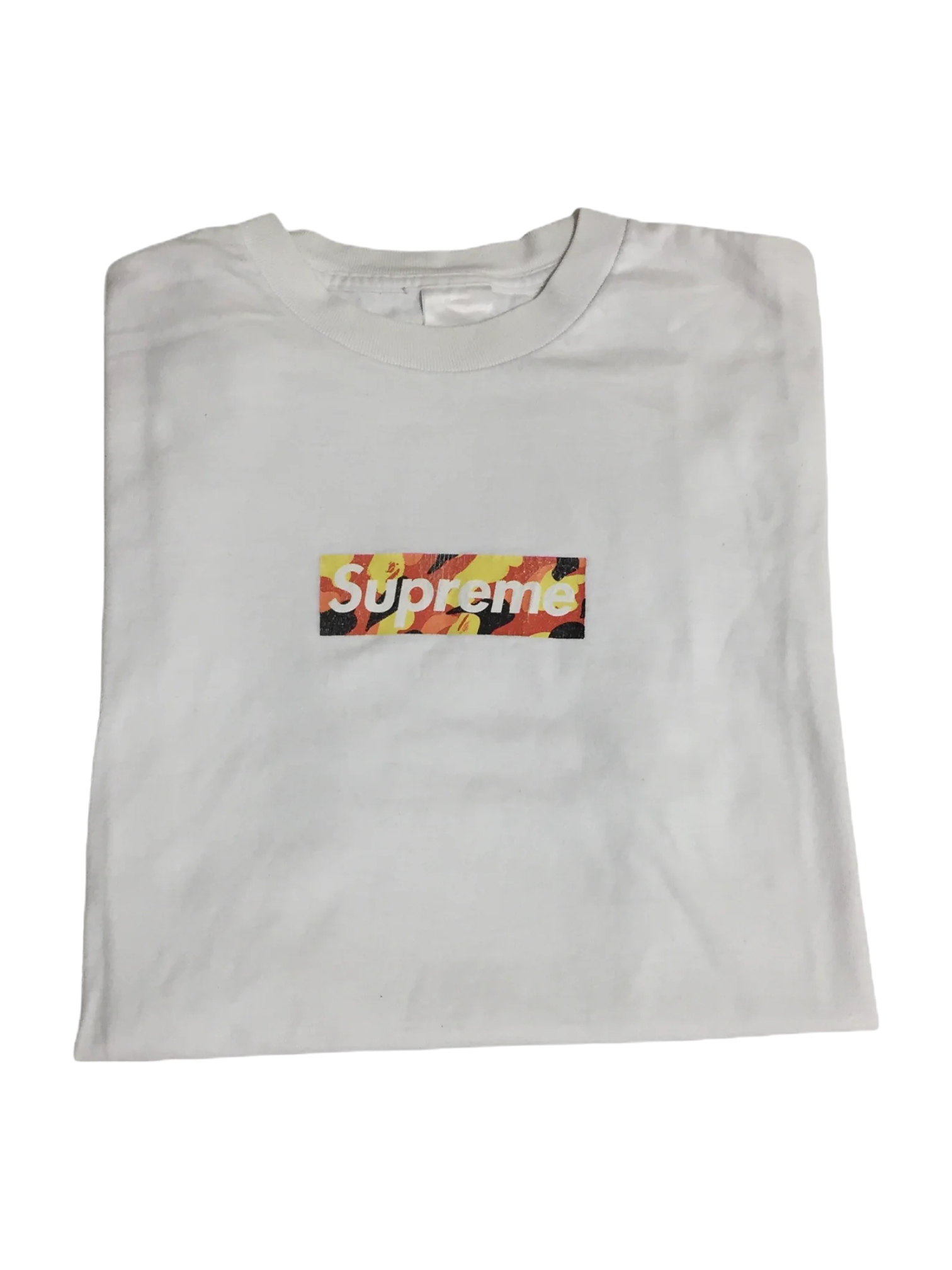 1998 Supreme BAPE Fire Camo Box Logo Tee