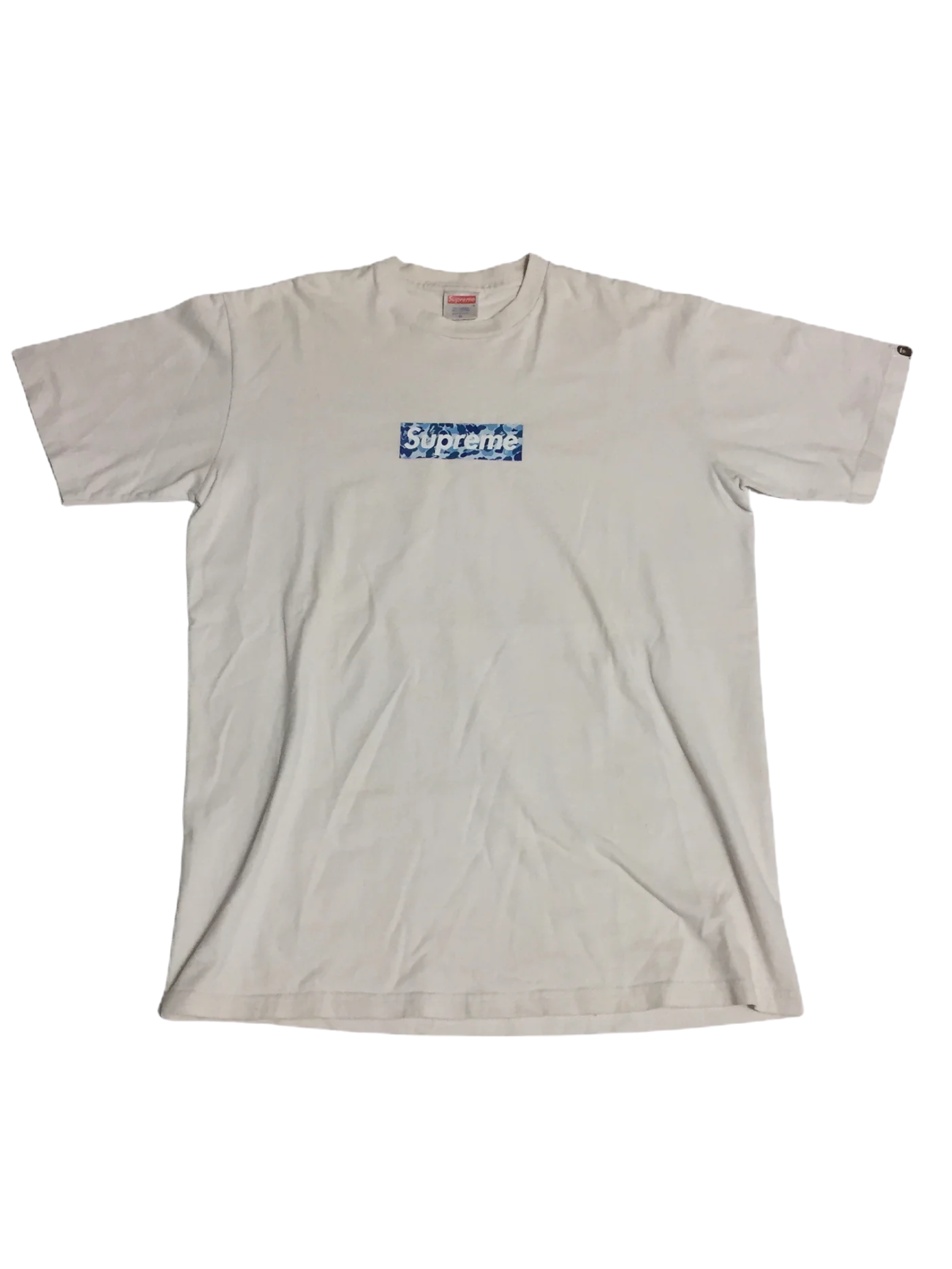 1998 Supreme BAPE Blue Camo Box Logo Tee
