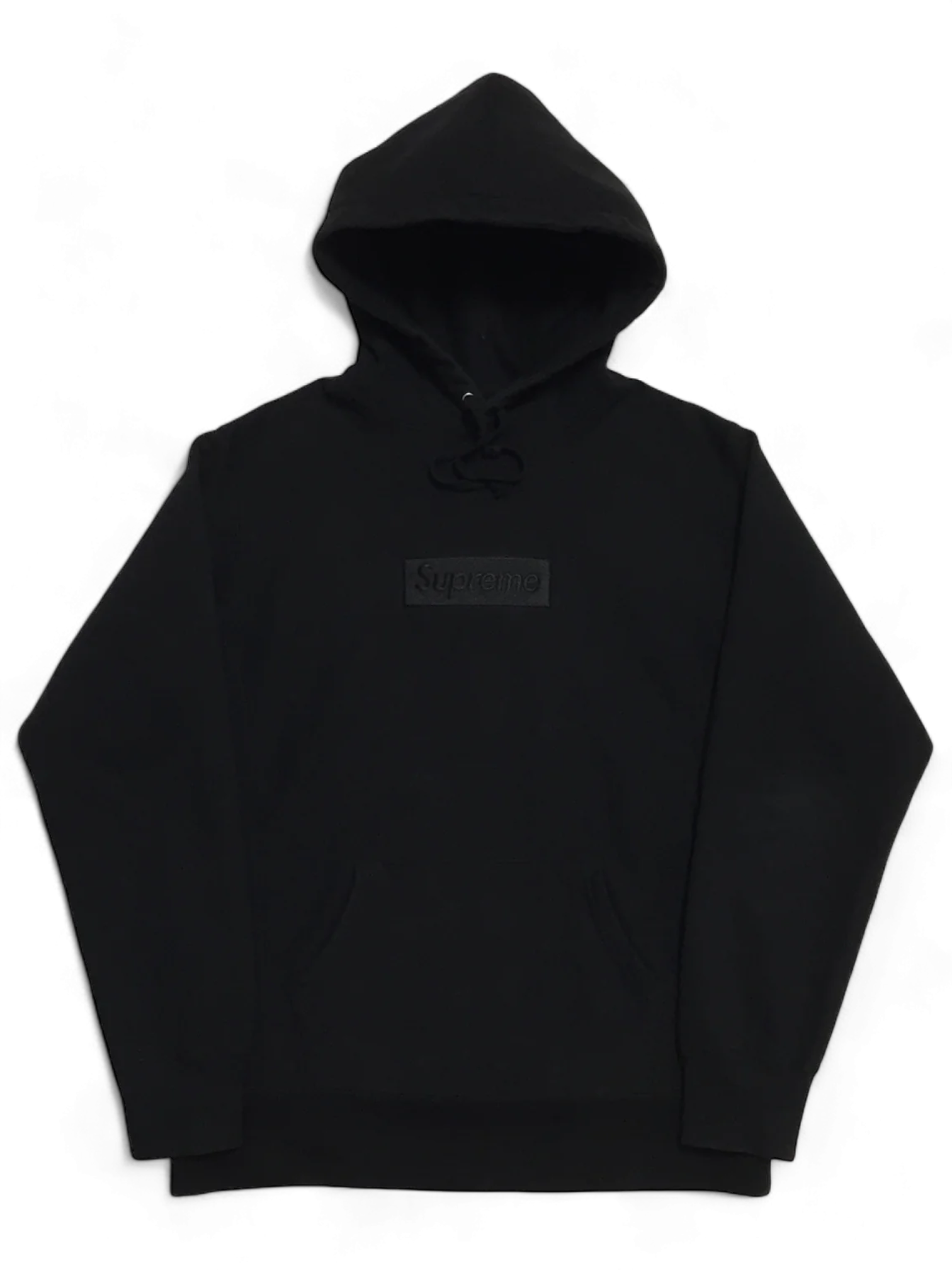 2014 Supreme Black Tonal Box Logo Hoodie