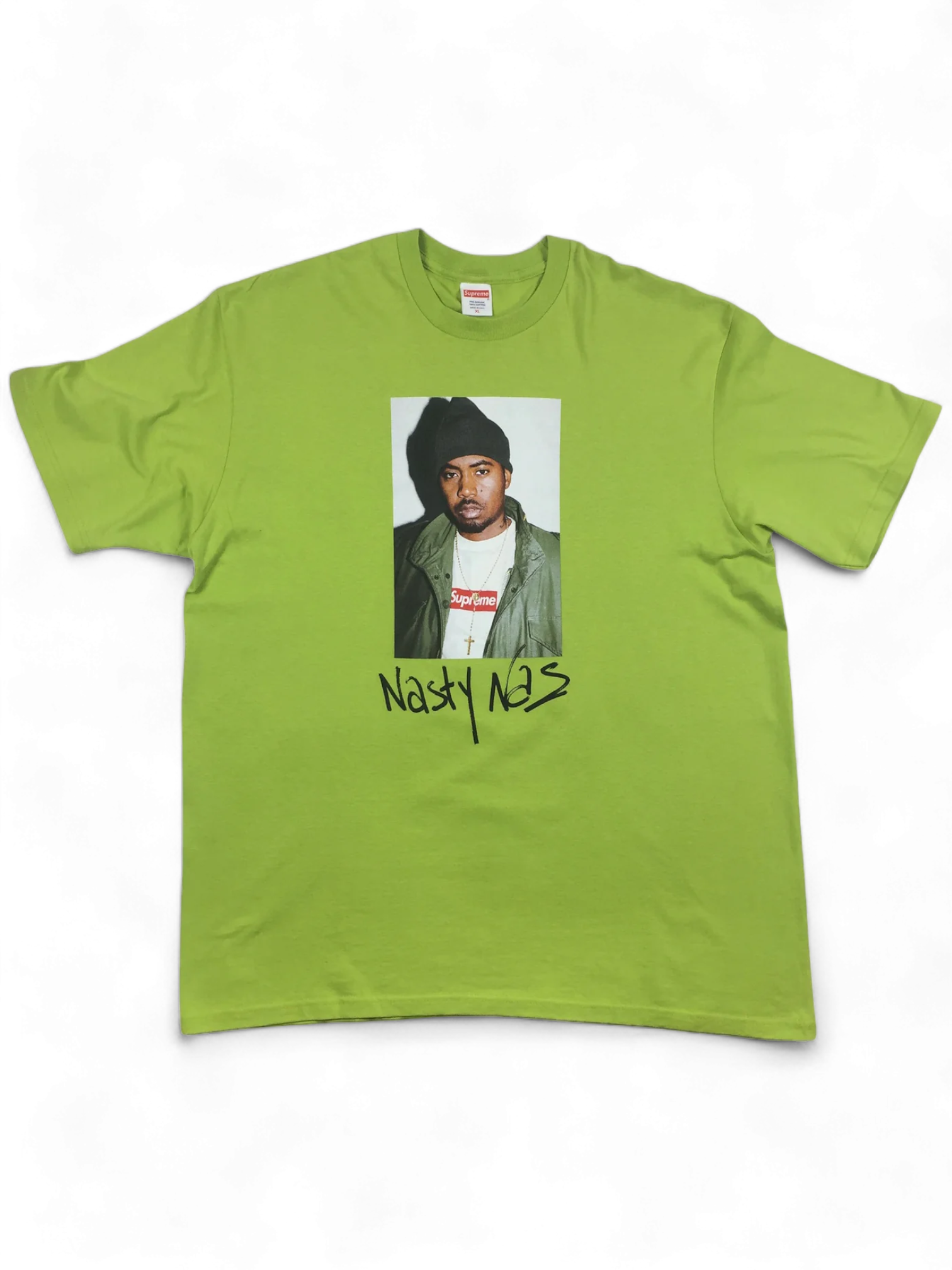 2017 Supreme Nas Lime Green Photo Tee