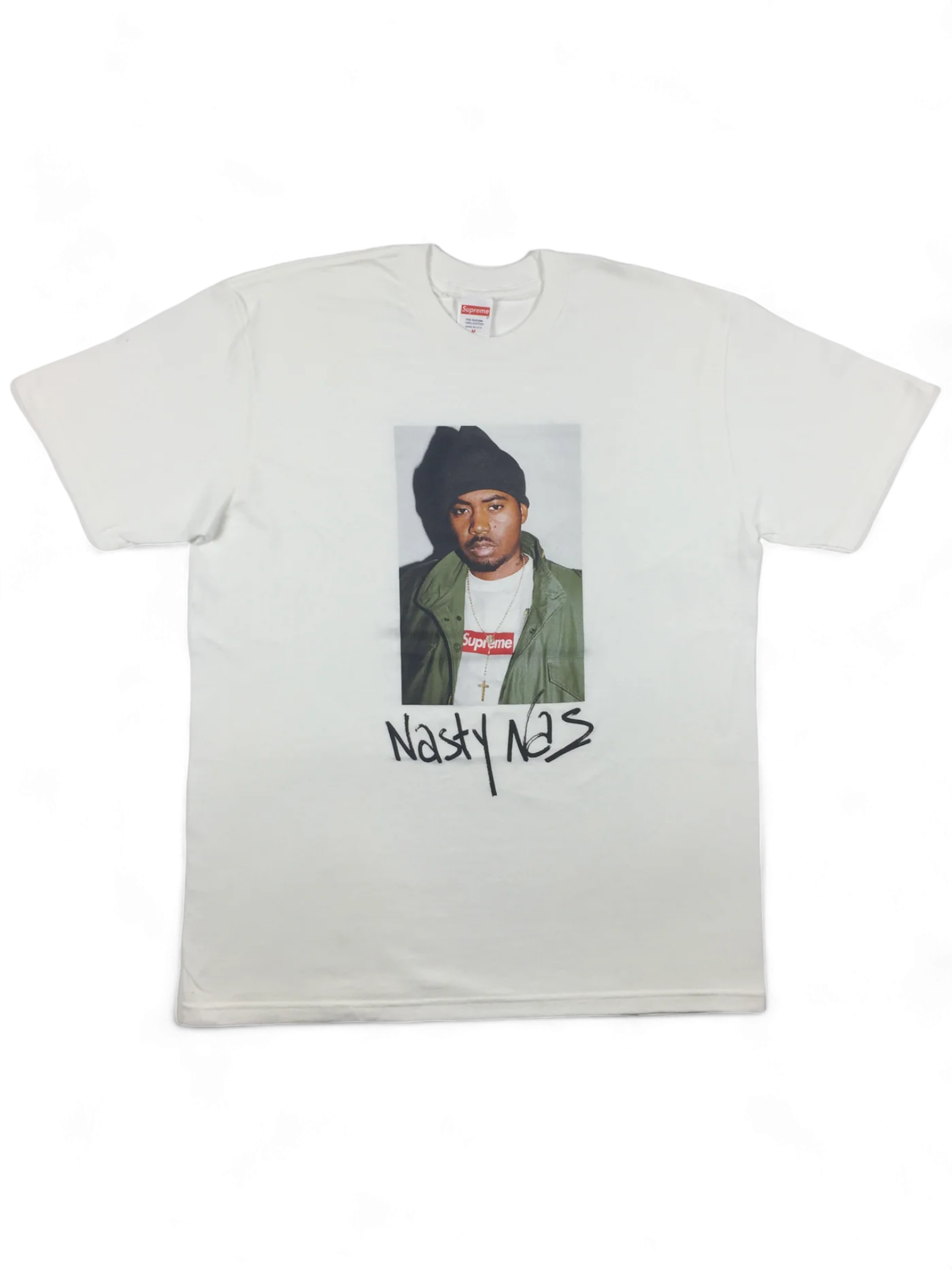 2017 Supreme Nas White Photo Tee