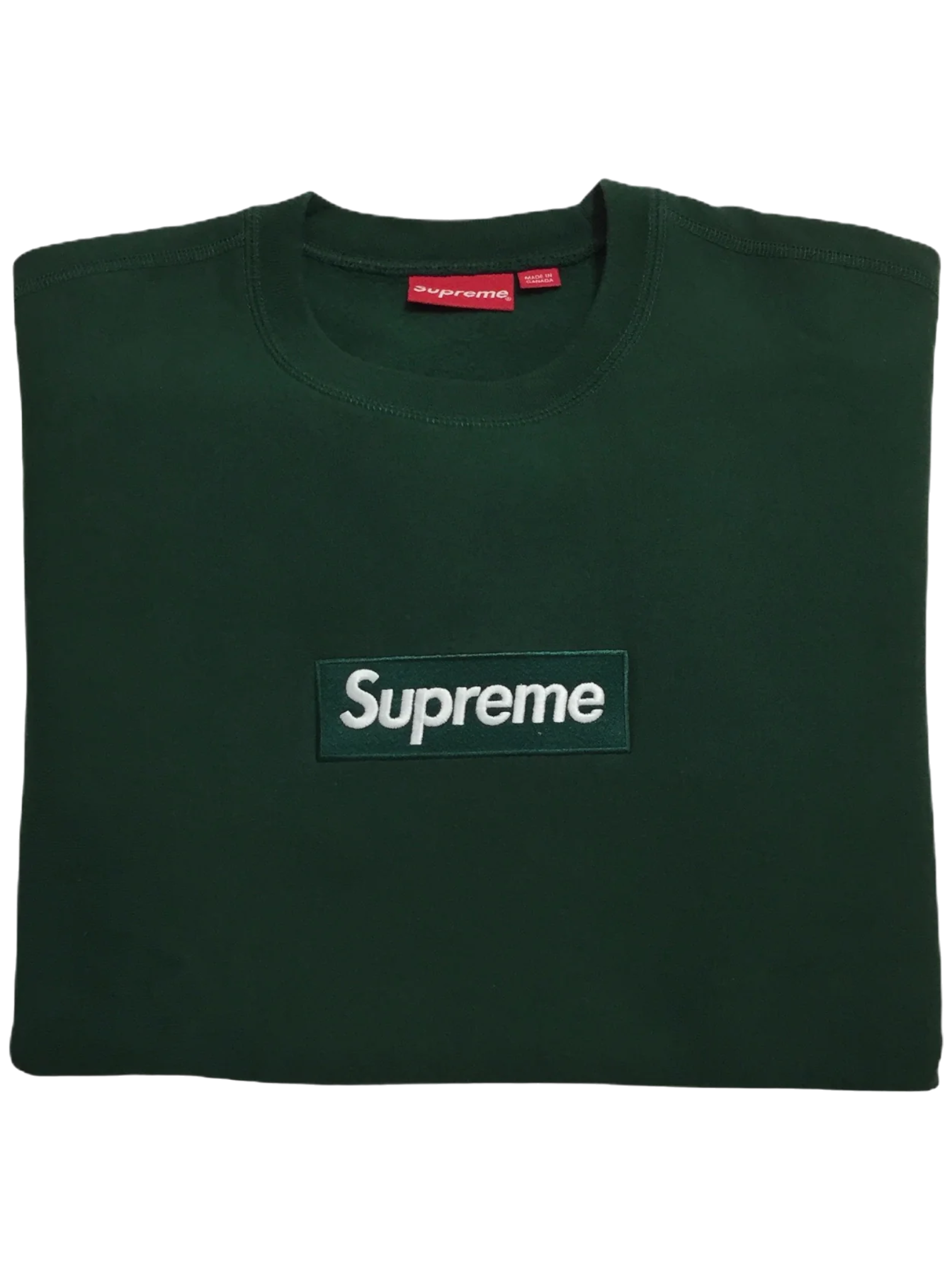2018 Supreme Forest Green Box Logo Crewneck