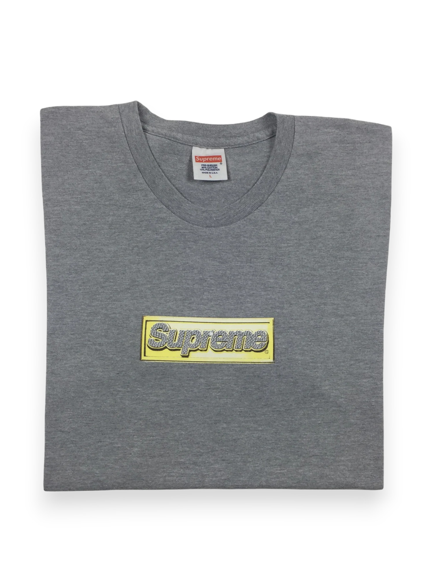 2013 Supreme Grey Bling Box Logo Tee