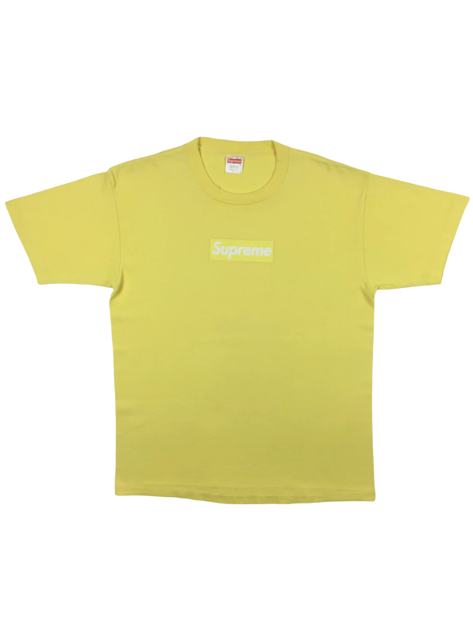1999 Supreme Yellow Tonal Box Logo Tee