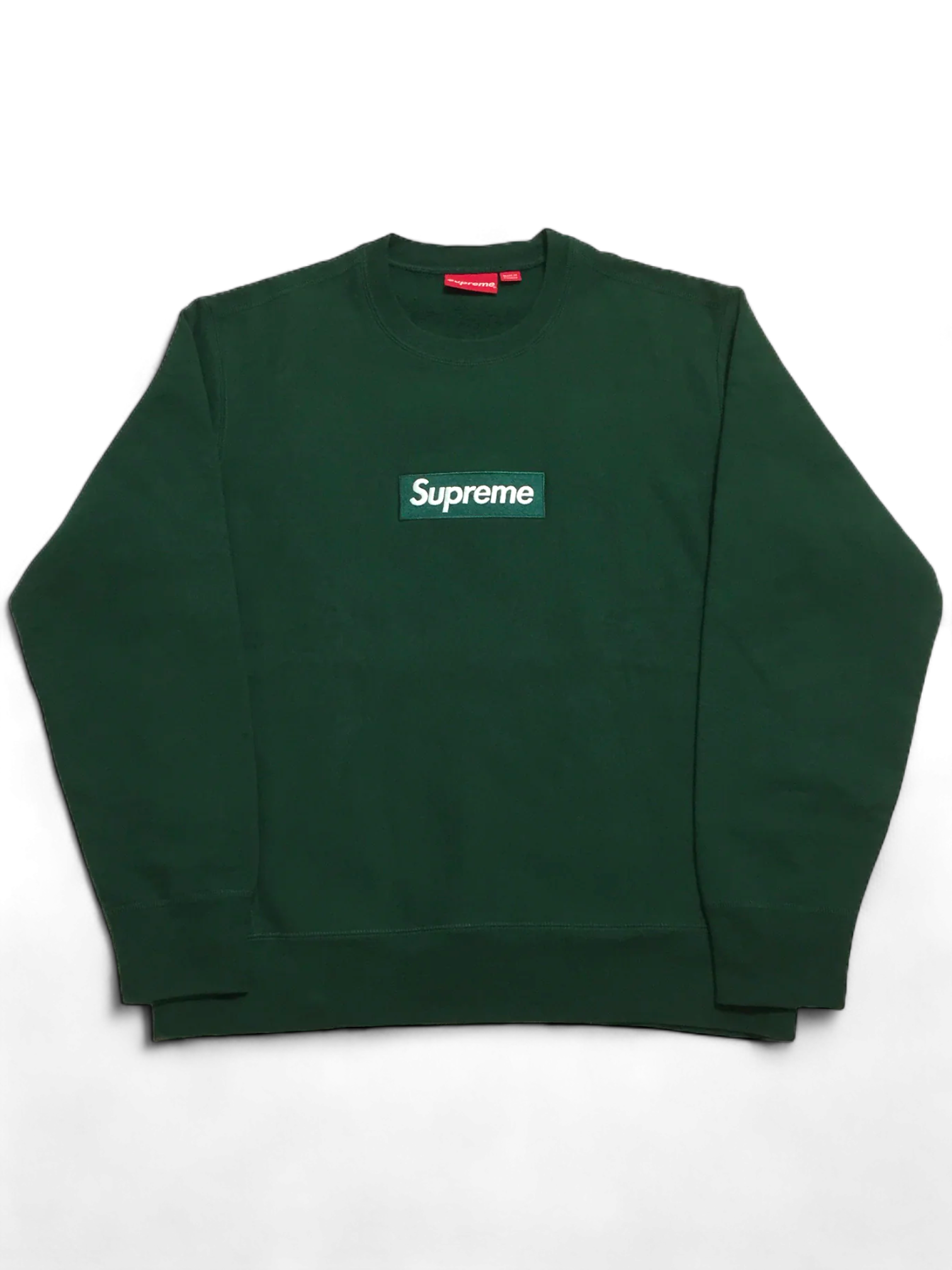 2018 Supreme Forest Green Box Logo Crewneck