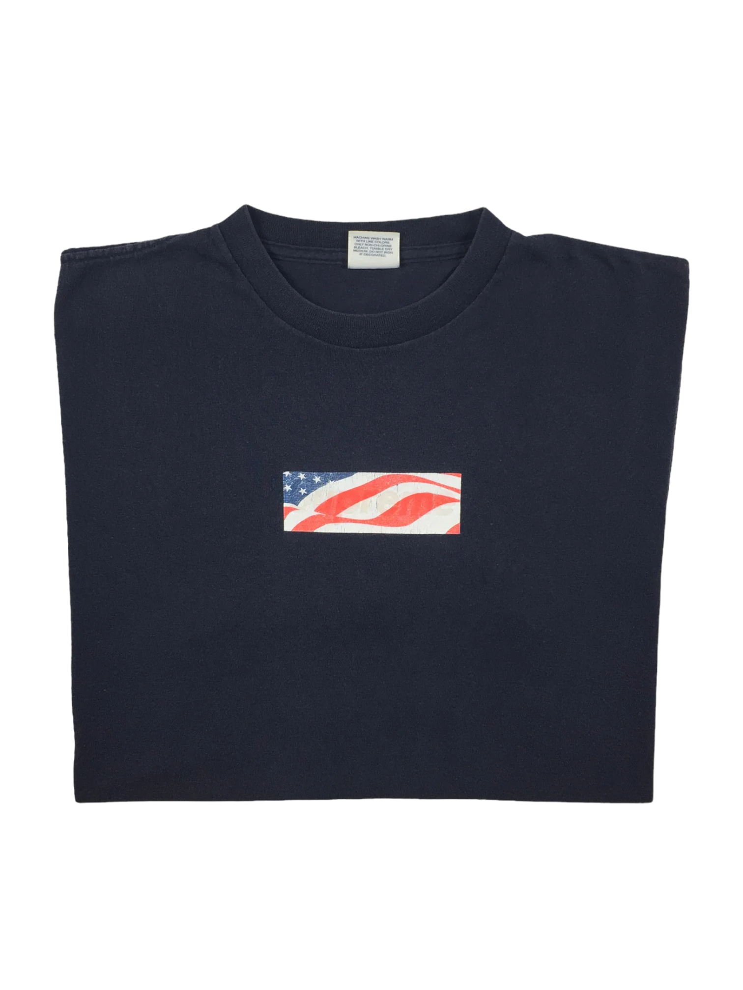 2002 Supreme 9/11 Navy Box Logo Tee