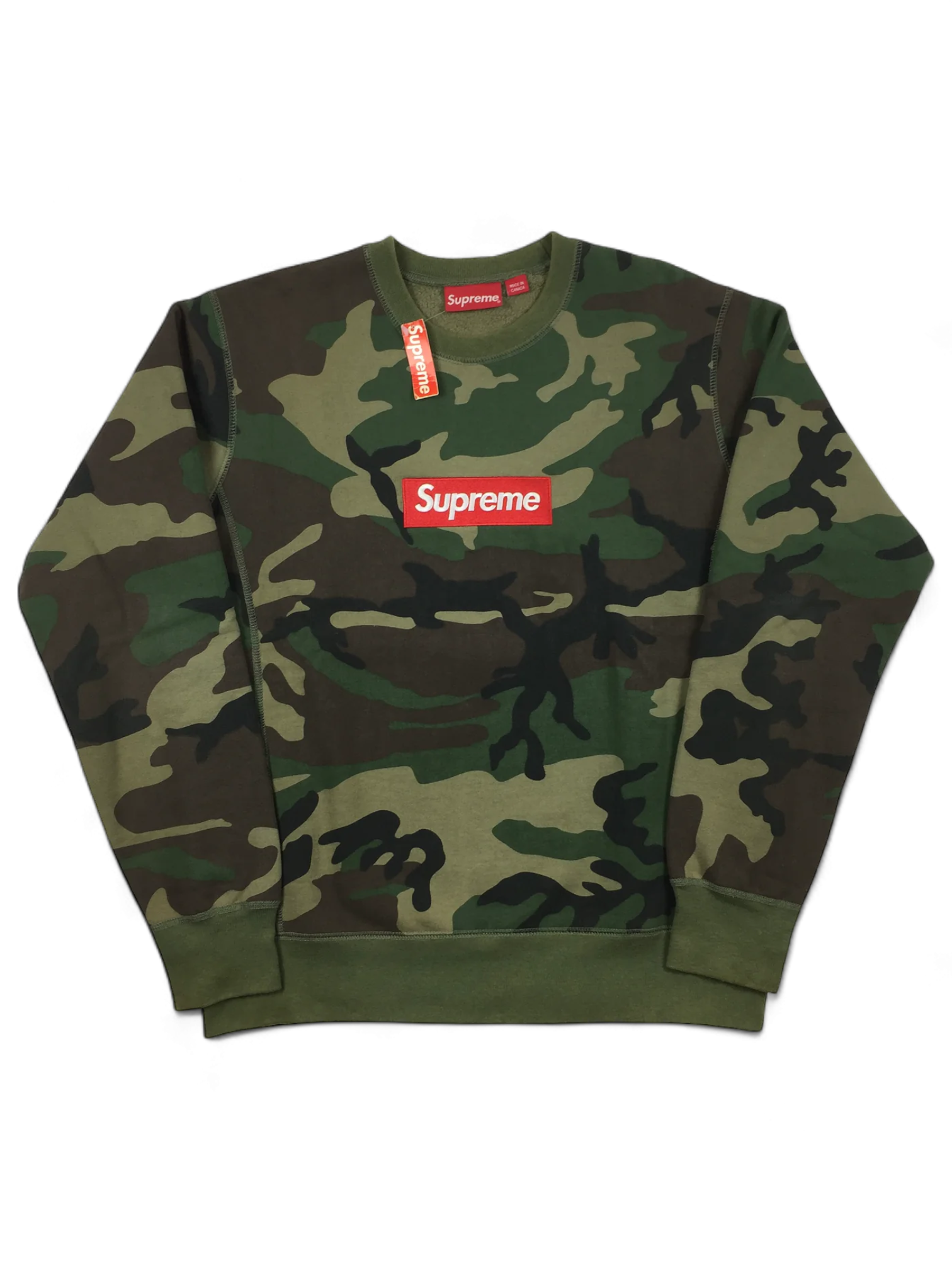 2015 Supreme Woodland Camo Box Logo Crewneck