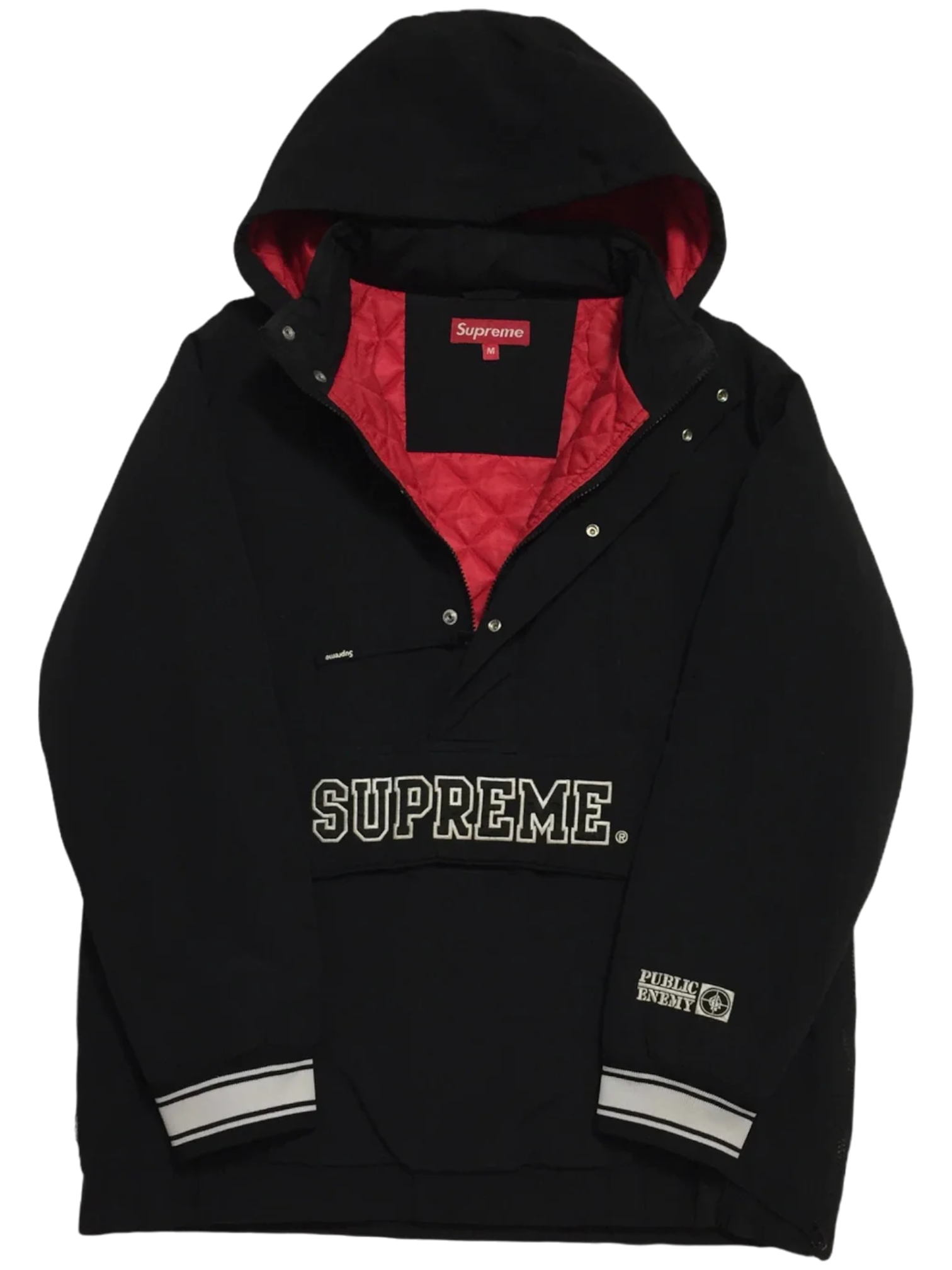 2006 Supreme x Public Enemy Black Starter Pullover Jacket