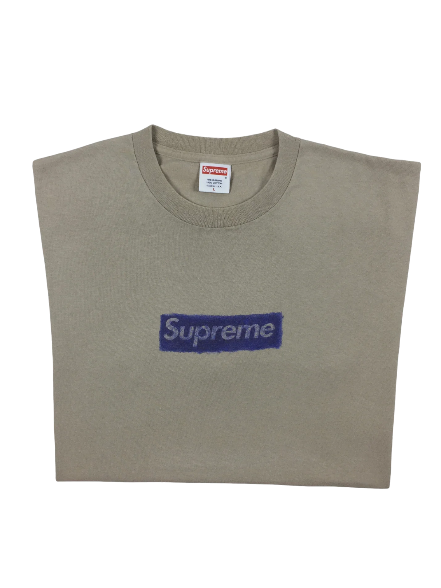 2004 Supreme Molodkin Tan Box Logo Tee