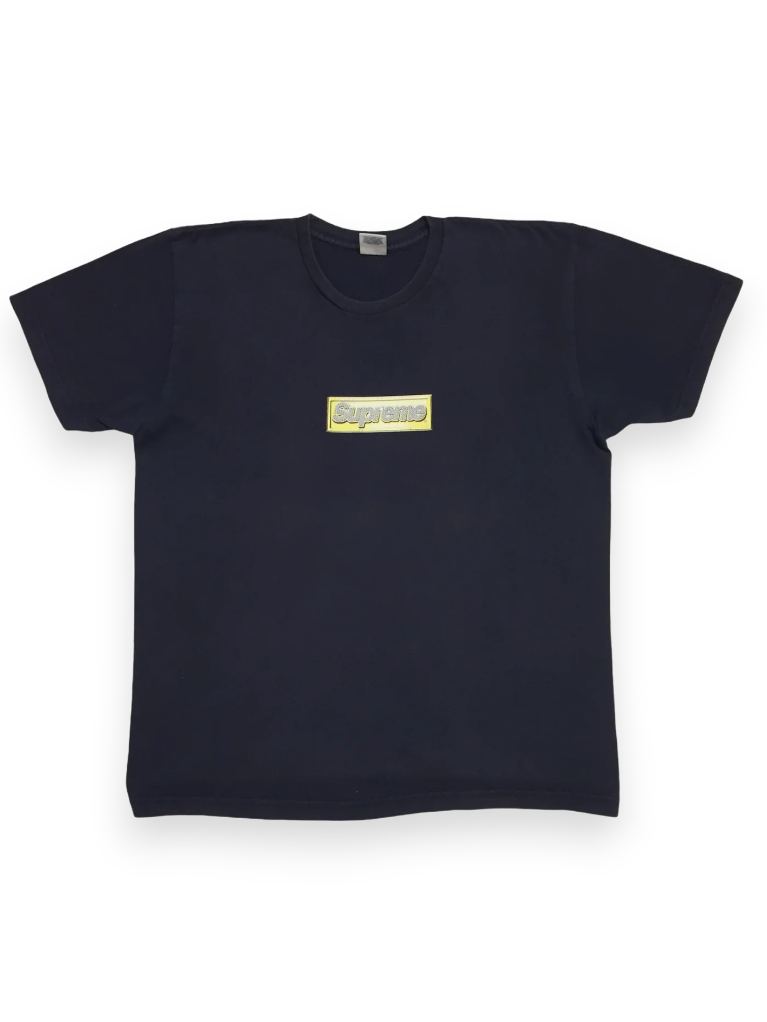 2013 Supreme Navy Bling Box Logo Tee