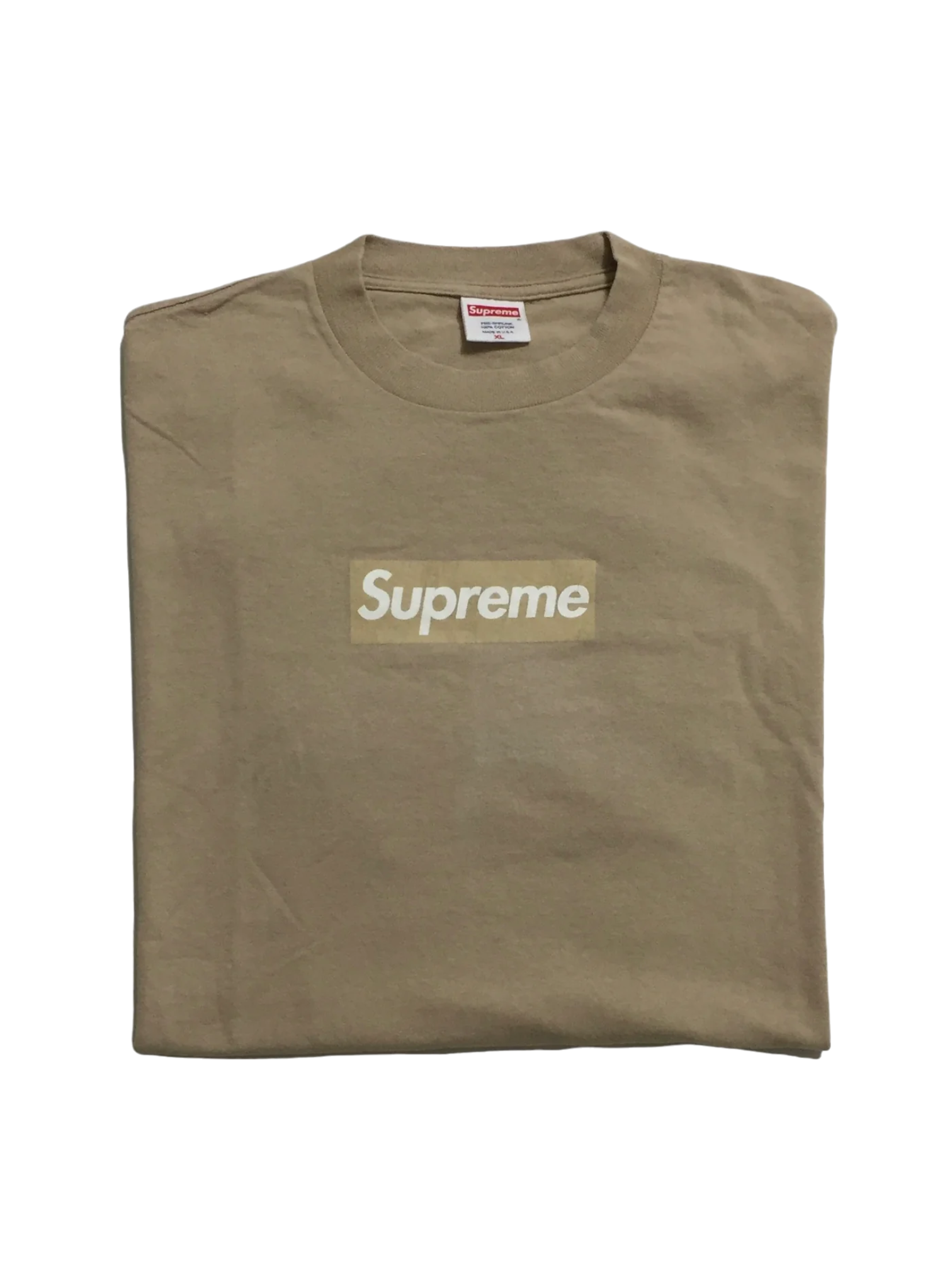 2003 Supreme Tan Tonal Box Logo Tee
