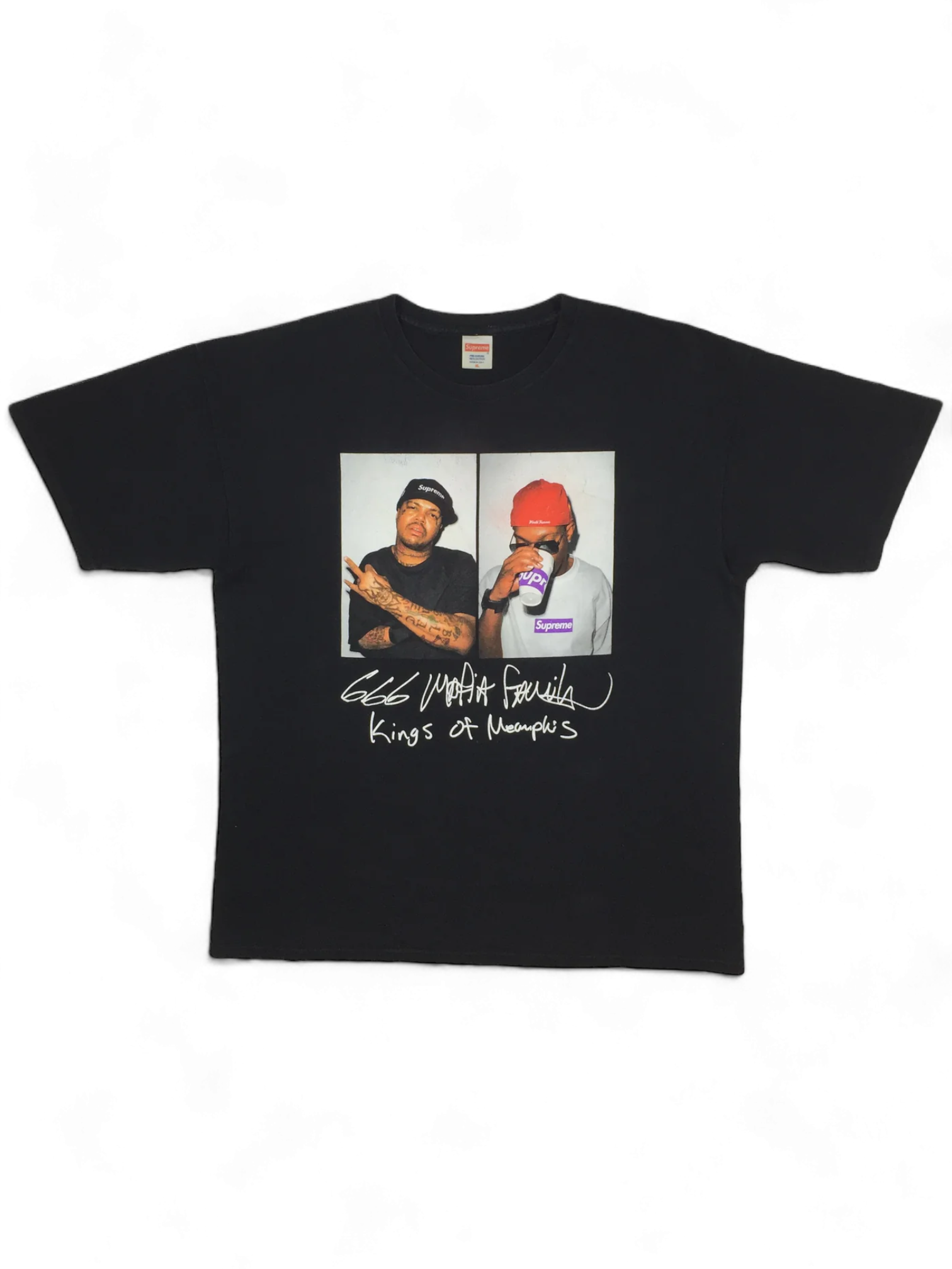 2012 Supreme Three 6 Mafia Black Photo Tee