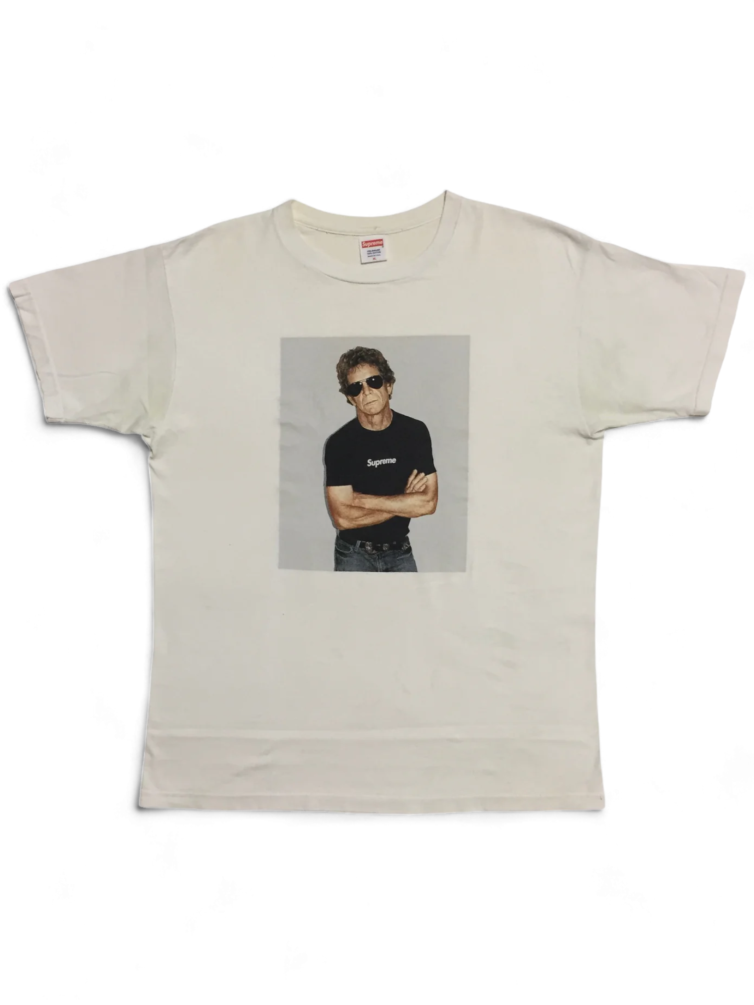 2009 Supreme Lou Reed White Photo Tee