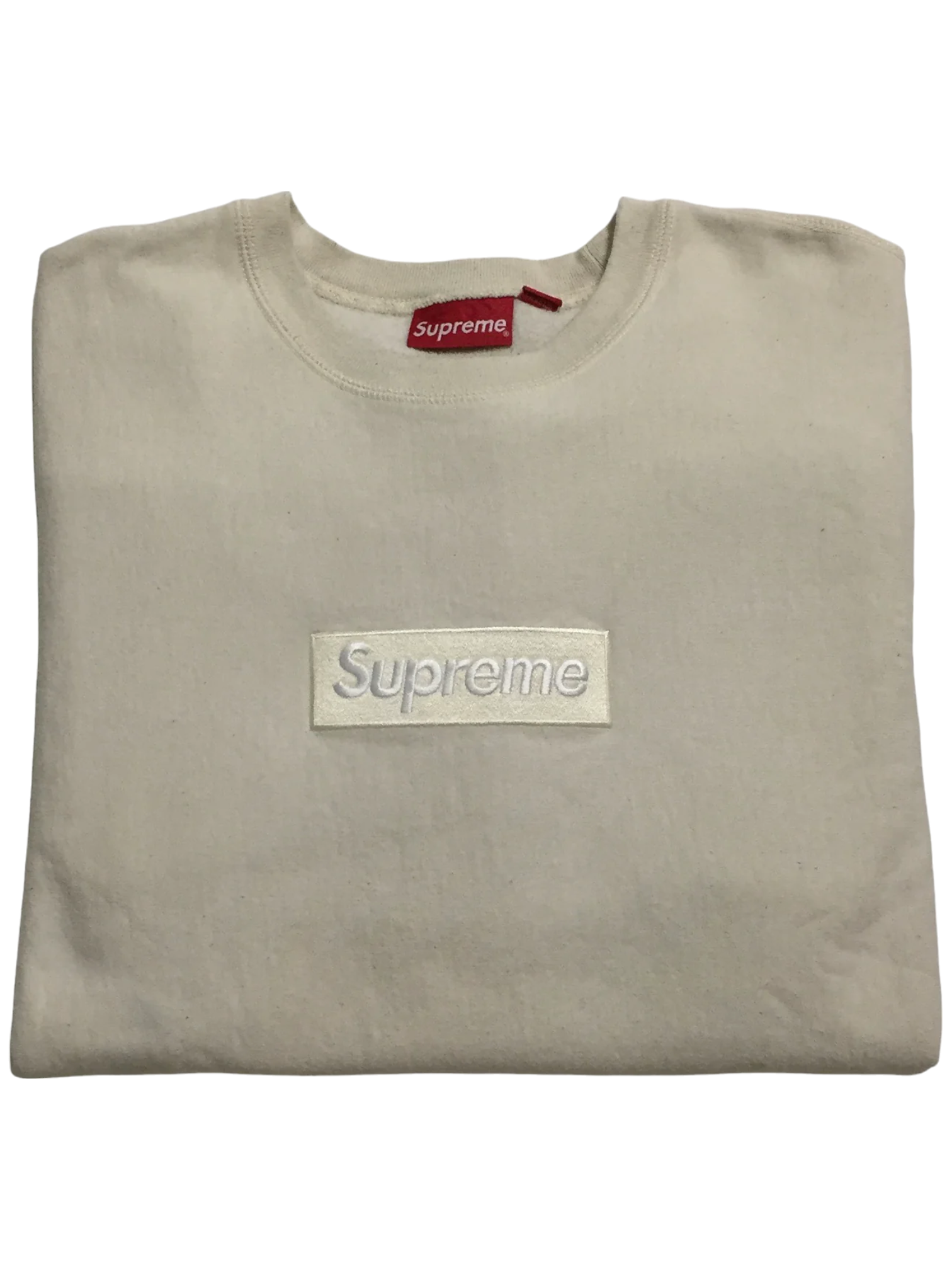 2018 Supreme Natural Box Logo Crewneck